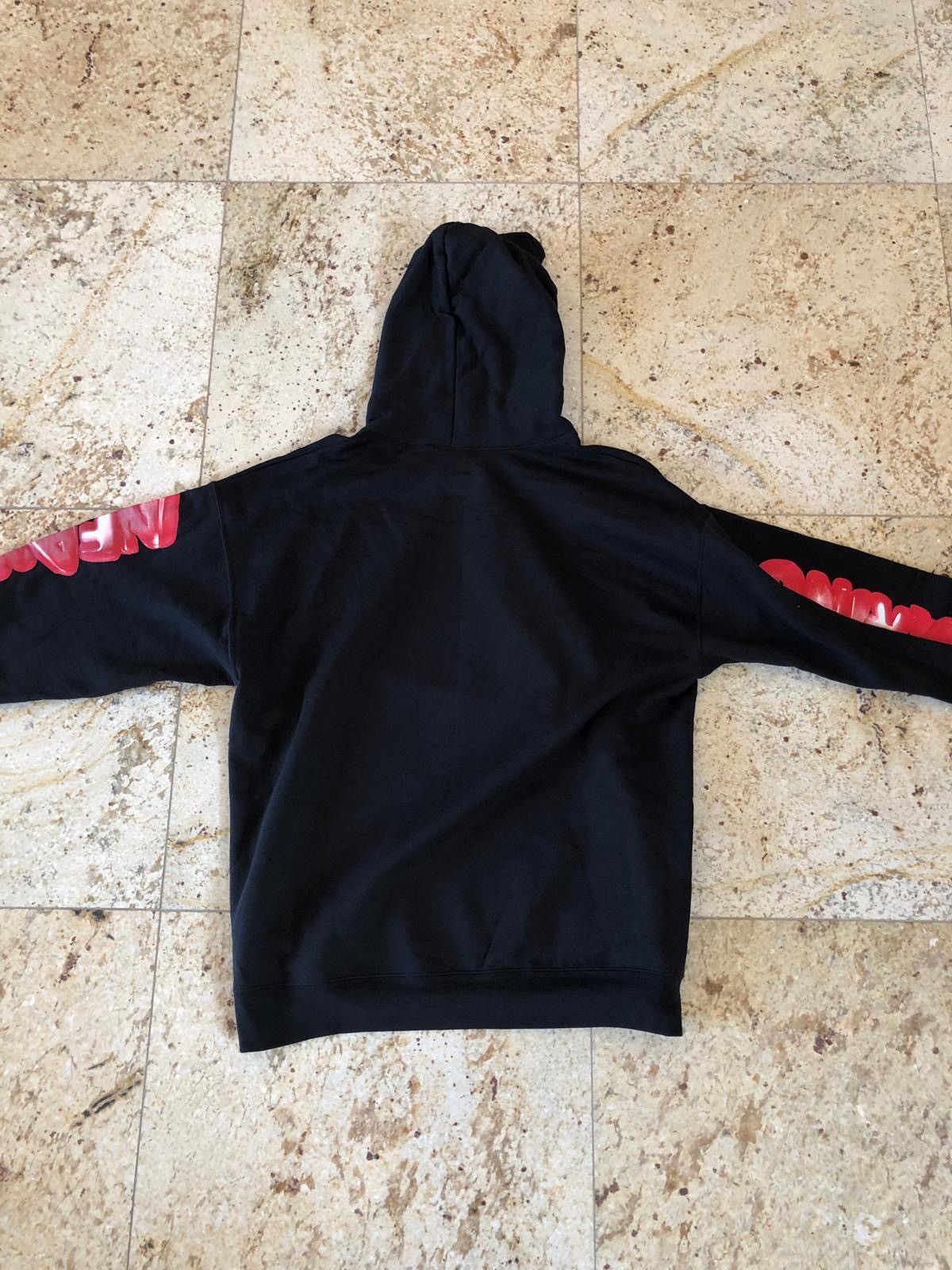 Marino Infantry Black Hoodie With Air Bubble Logo Sleeves (Red) Size US L / EU 52-54 / 3 - 7 Thumbnail