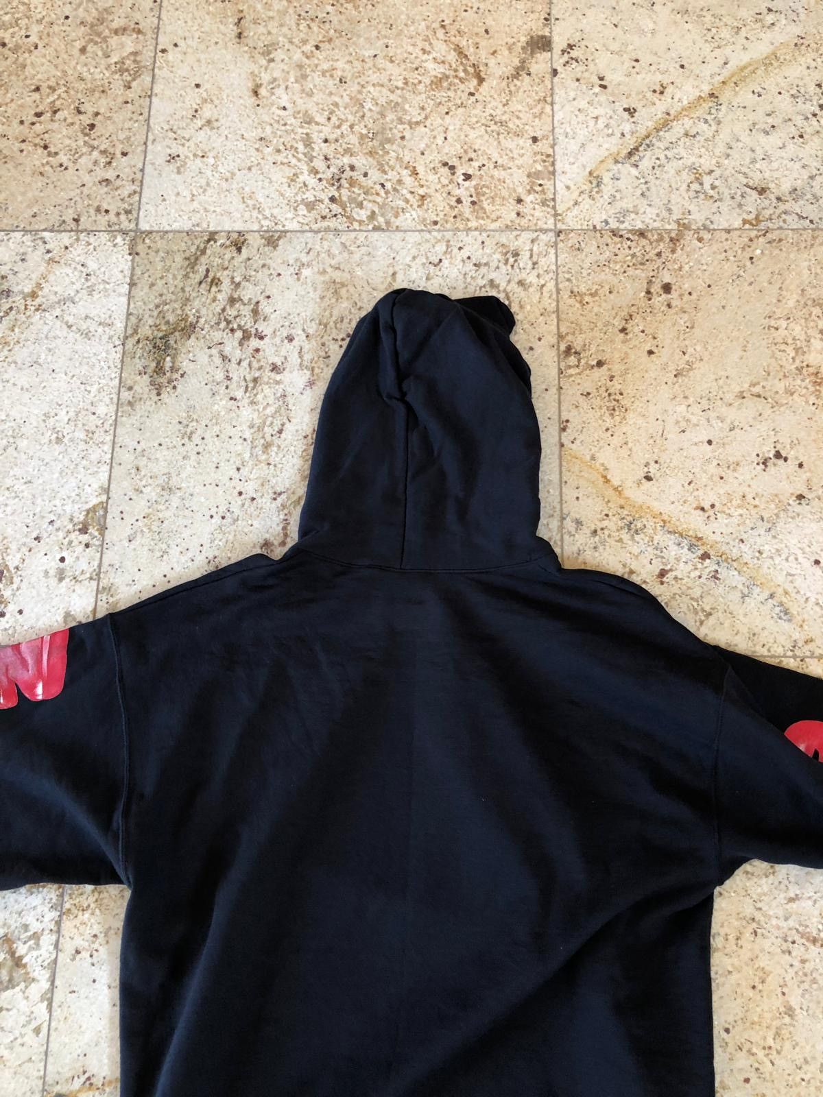 Marino Infantry Black Hoodie With Air Bubble Logo Sleeves (Red) Size US L / EU 52-54 / 3 - 8 Thumbnail