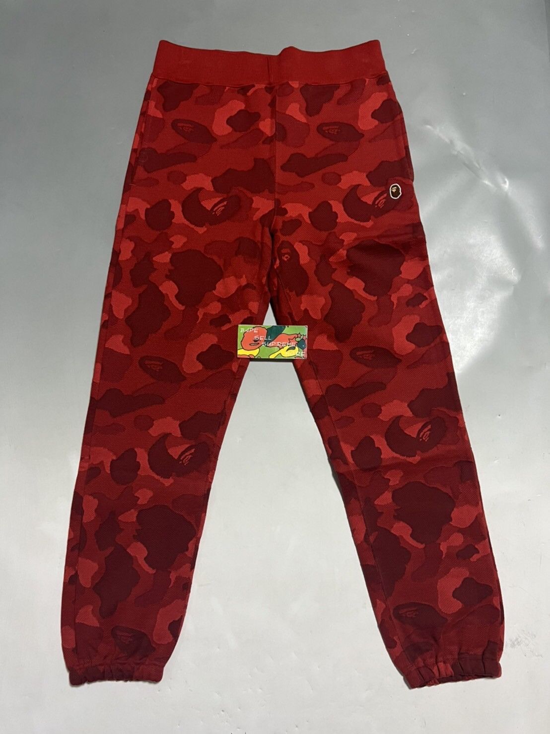 image of Bape Ape Head Jacquard Redcamo Jogger Pants, Men's (Size 36)