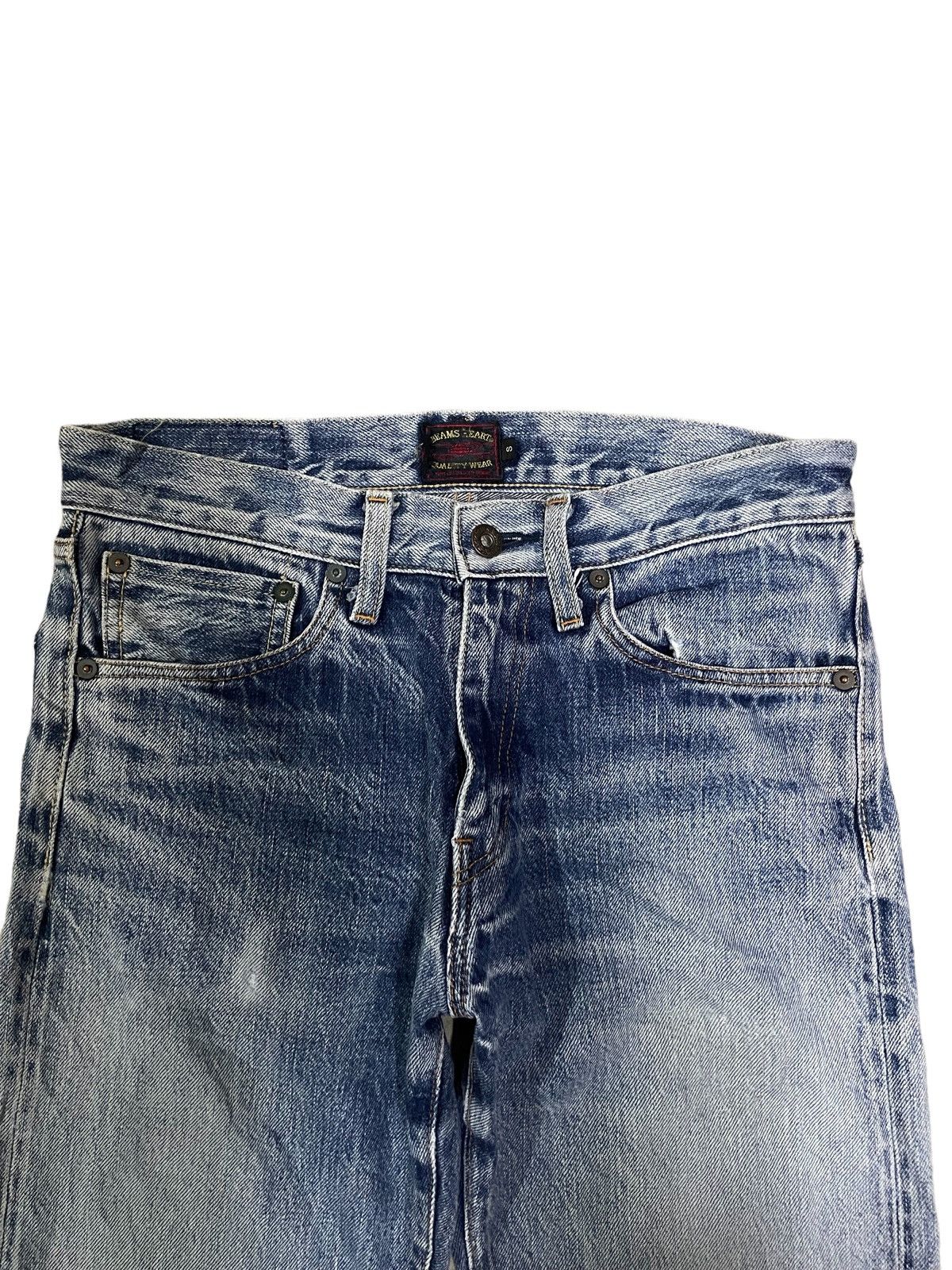 Beams Plus Beams Japan Blue Wash Straight-Cut Selvedge Jeans Size US 28 / EU 44 - 3 Thumbnail