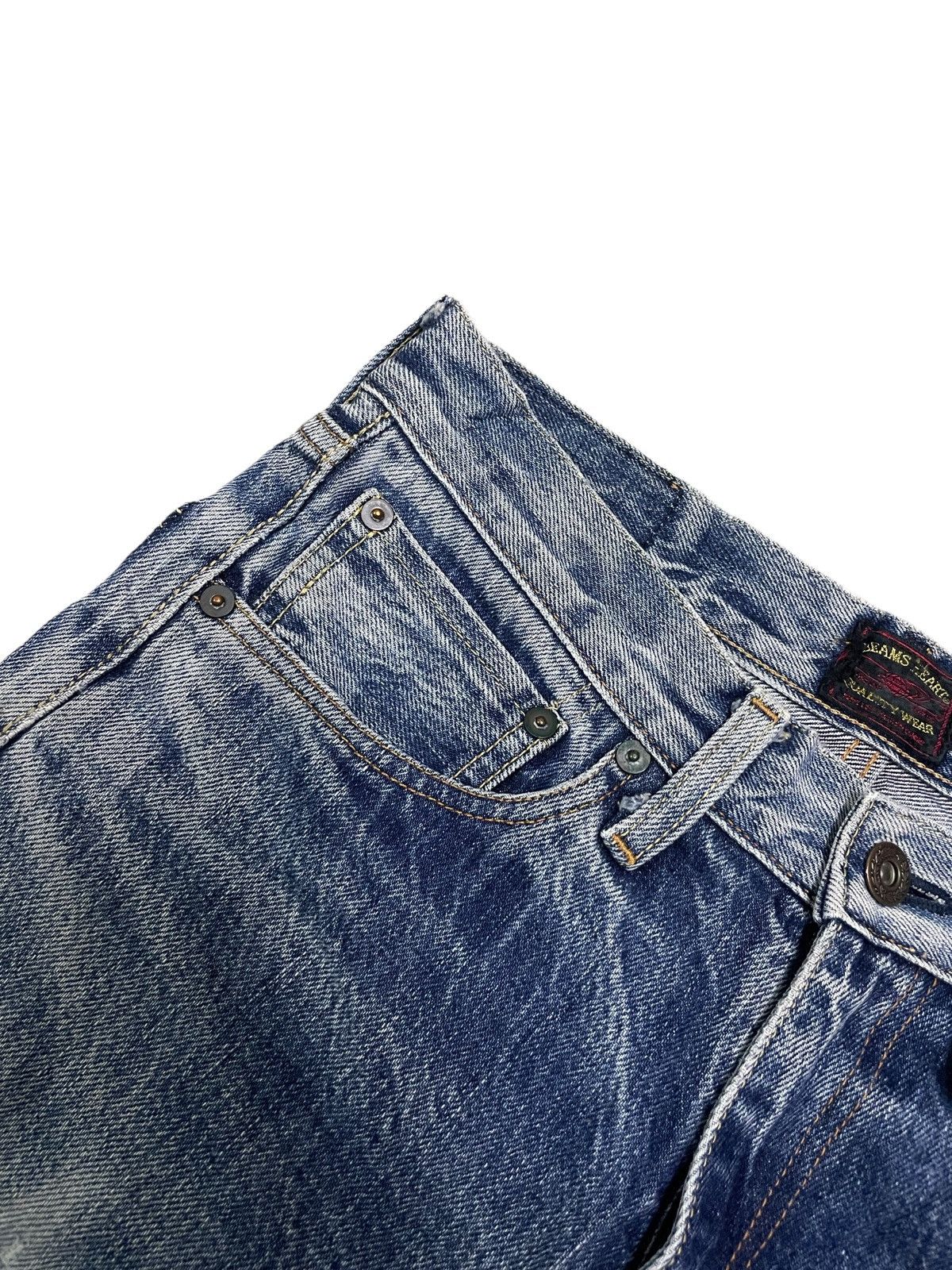 Beams Plus Beams Japan Blue Wash Straight-Cut Selvedge Jeans Size US 28 / EU 44 - 10 Thumbnail