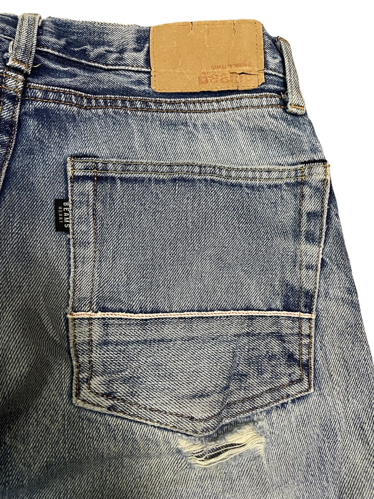 Beams Plus Beams Japan Blue Wash Straight-Cut Selvedge Jeans Size US 28 / EU 44 - 14 Thumbnail