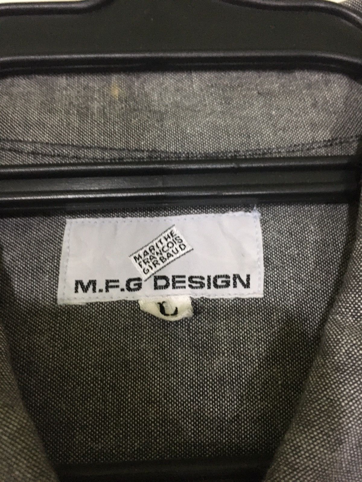 Marithe + Francois Girbaud M.F.G Design grey chambray Shirt Size US M / EU 48-50 / 2 - 7 Thumbnail