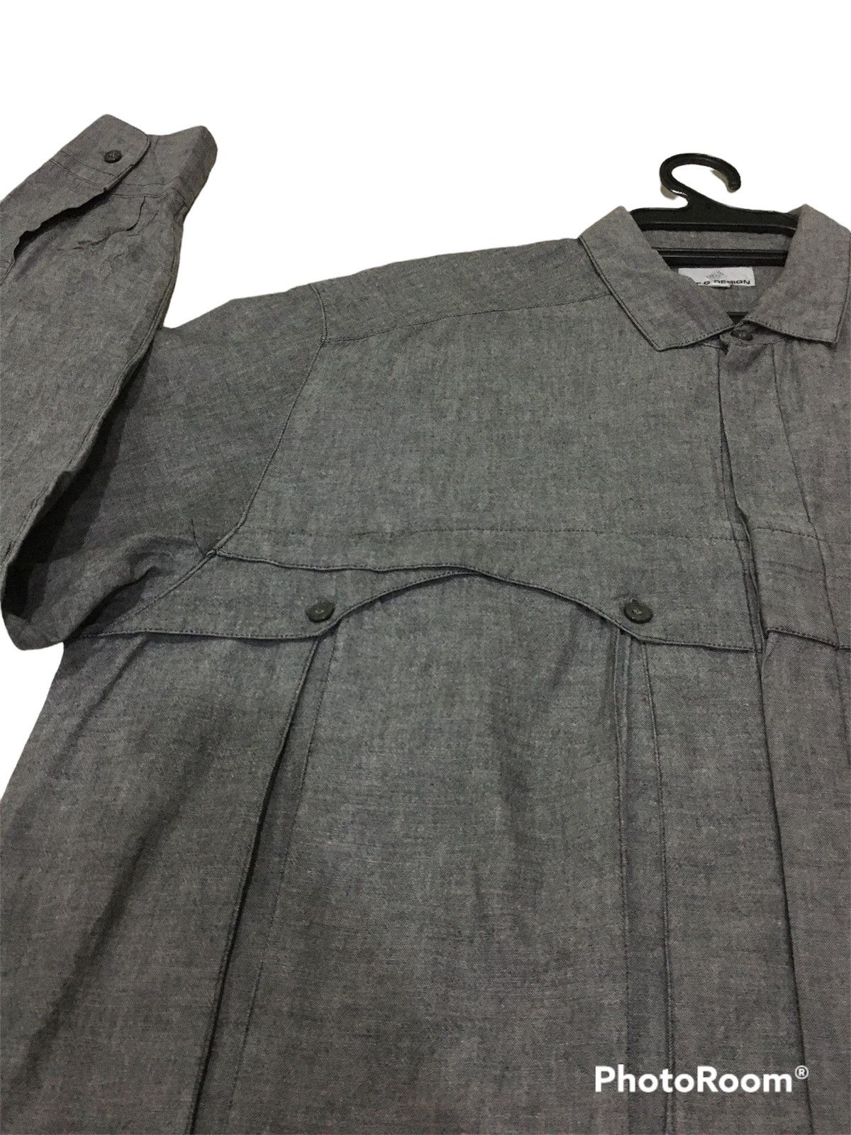 Marithe + Francois Girbaud M.F.G Design grey chambray Shirt Size US M / EU 48-50 / 2 - 3 Thumbnail