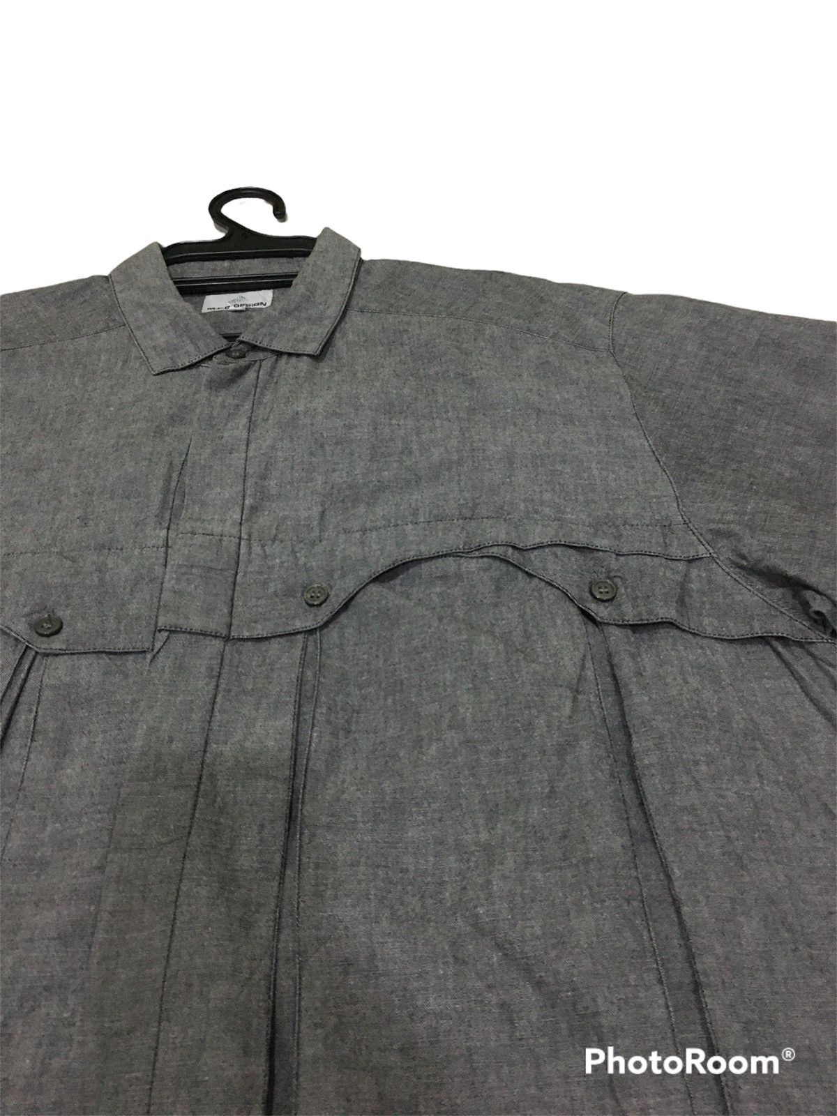 Marithe + Francois Girbaud M.F.G Design grey chambray Shirt Size US M / EU 48-50 / 2 - 4 Thumbnail