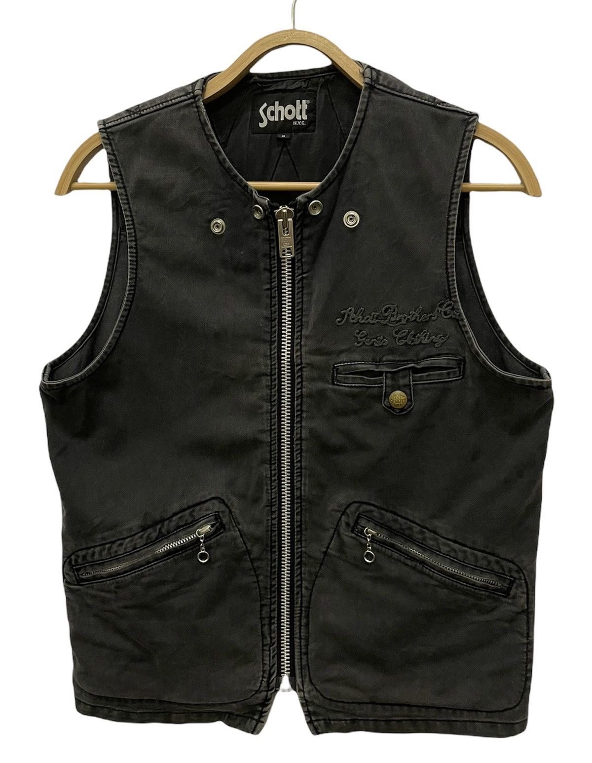 Schott Rider Zipper Vest
