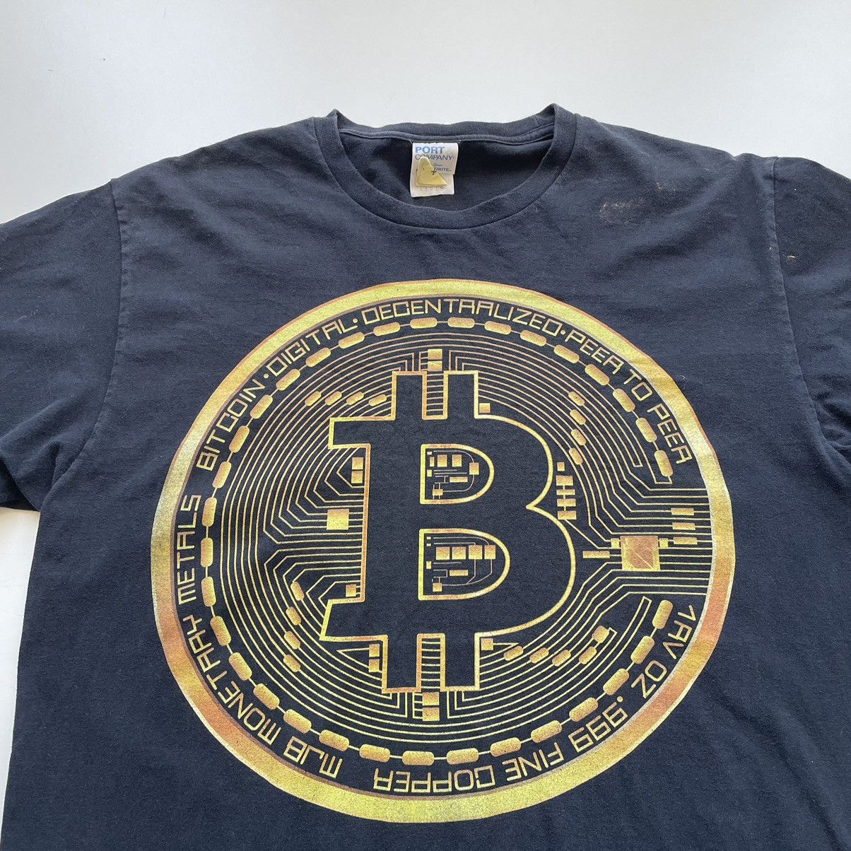 Vintage Vintage 2000s Bitcoin Crypto Graphic T Shirt Men's Large Size US L / EU 52-54 / 3 - 2 Thumbnail