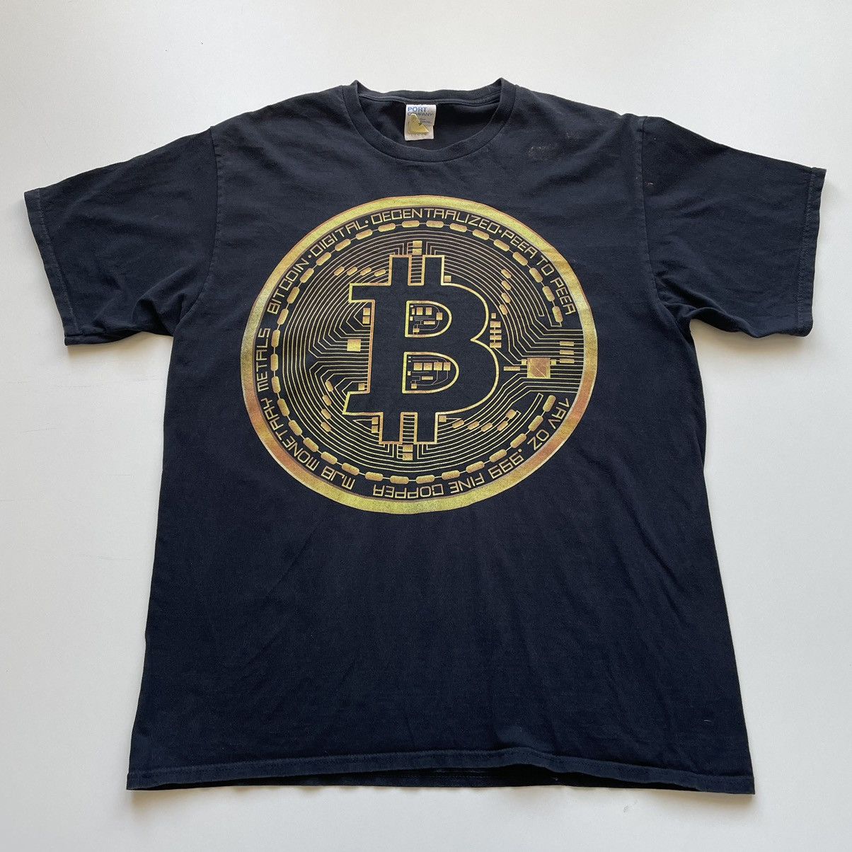 Vintage Vintage 2000s Bitcoin Crypto Graphic T Shirt Men's Large Size US L / EU 52-54 / 3 - 1 Thumbnail