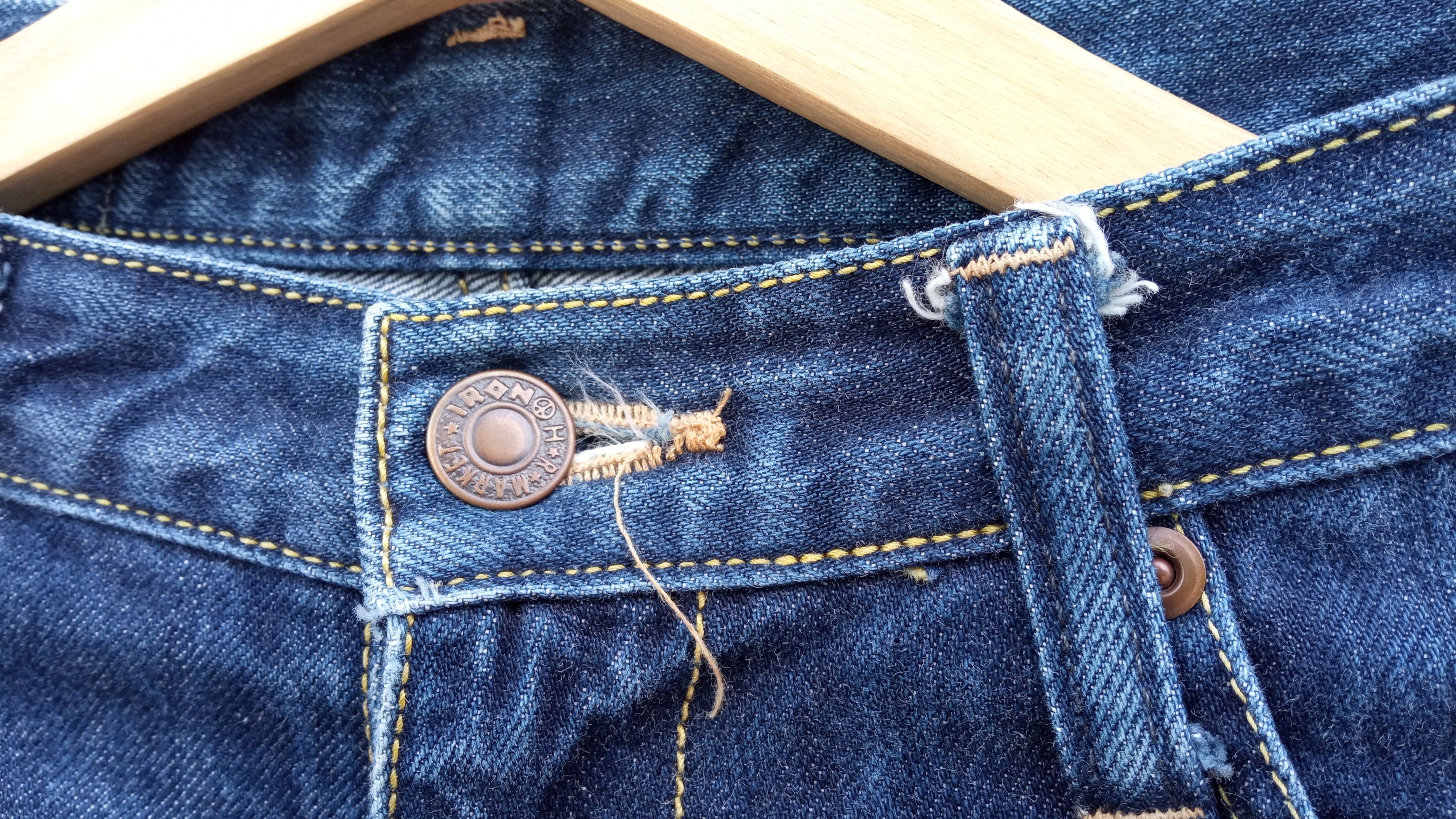 Blue Blue Japan × Japanese Brand × Vintage 🔥🔥Vintage Blue Blue Japan HR Market Jeans Denim Size US 28 / EU 44 - 13 Thumbnail