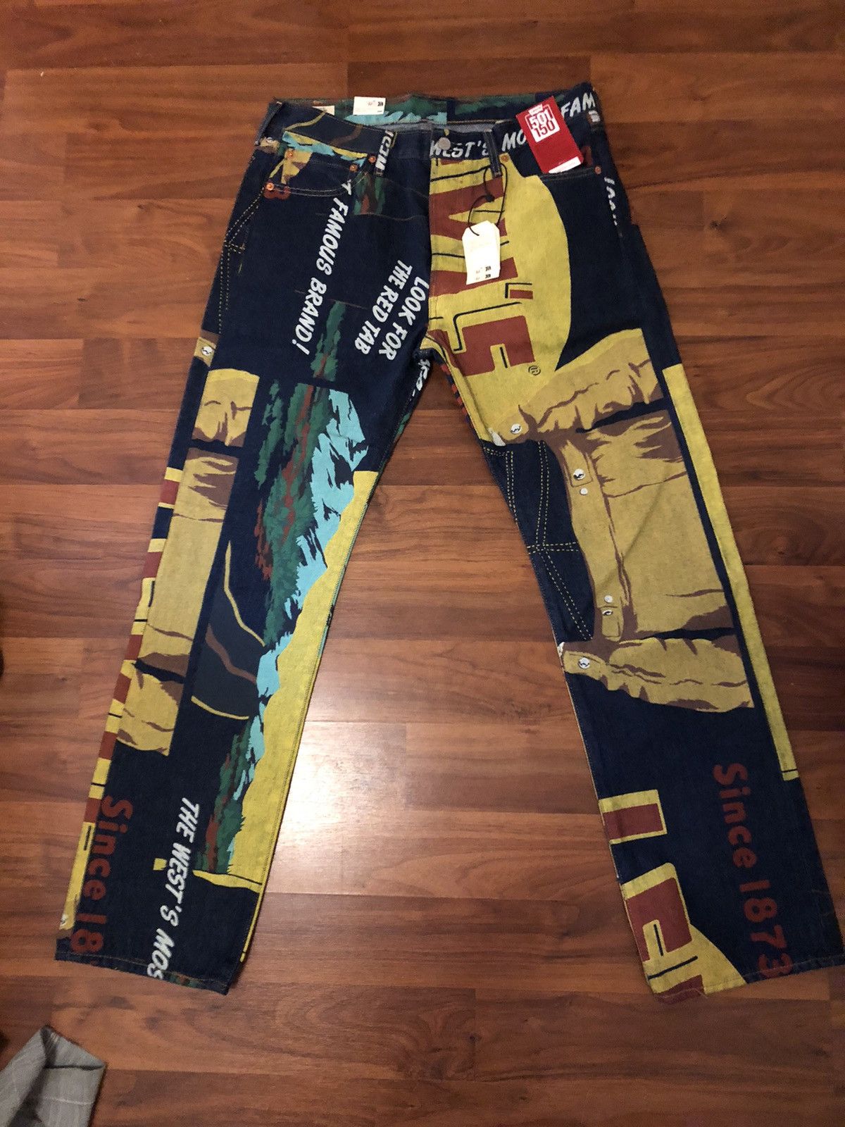 Levi's Levi's 501 150th Anniversary Banner Print Jeans | Grailed