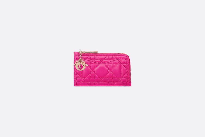 LADY DIOR COMPACT ZIPPED CARD HOLDER