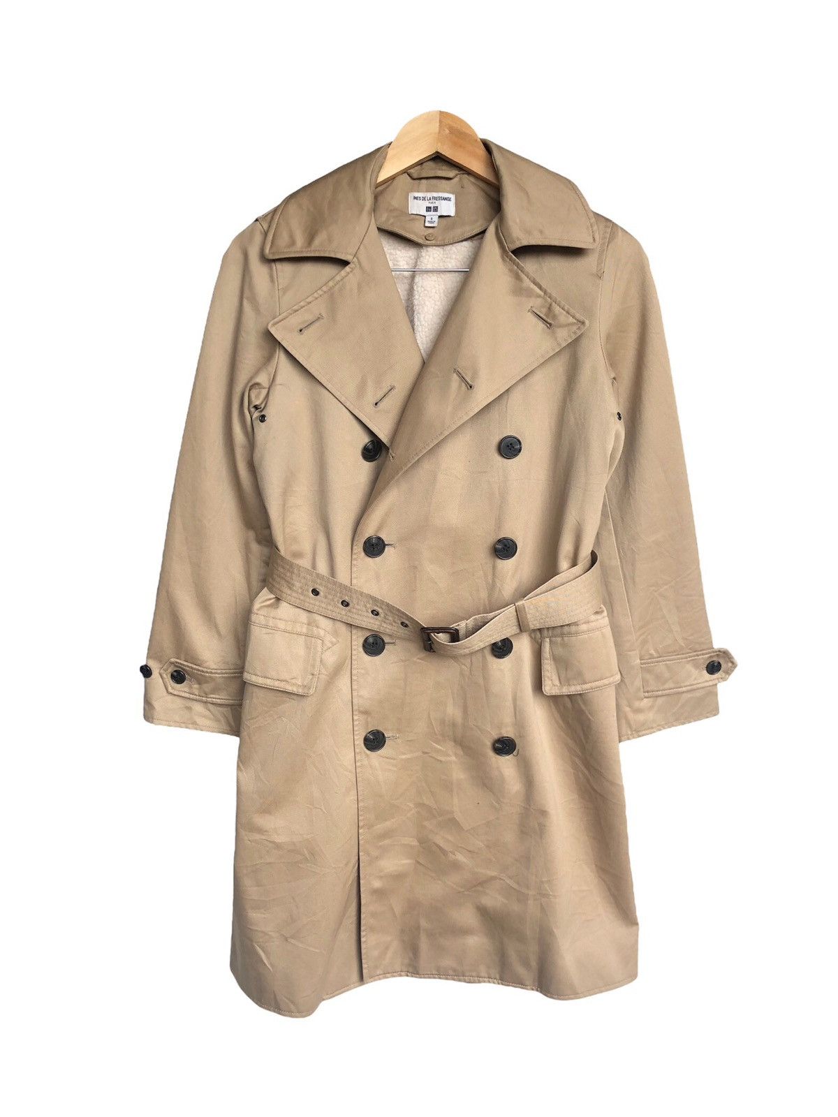 Image of Avant Garde x Uniqlo VTG Ines De La Fressange Paris X Uniqlo Winter Trench Coats in Brown, Women's 