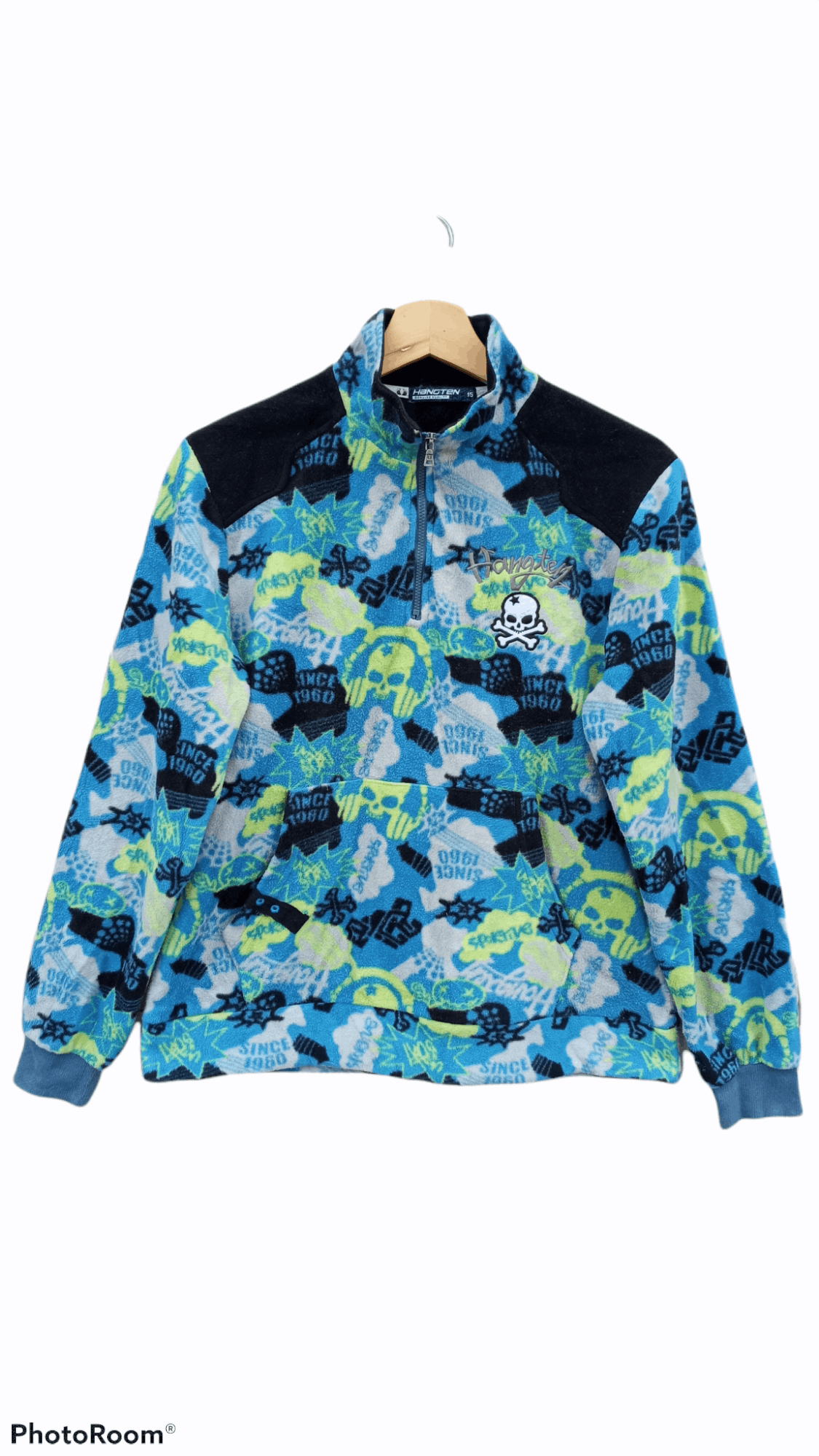 Hang Ten × Japanese Brand 🔥🔥Hang Ten Half Zip Full Print Fleece Pullover Jacket Size US M / EU 48-50 / 2 - 1 Thumbnail