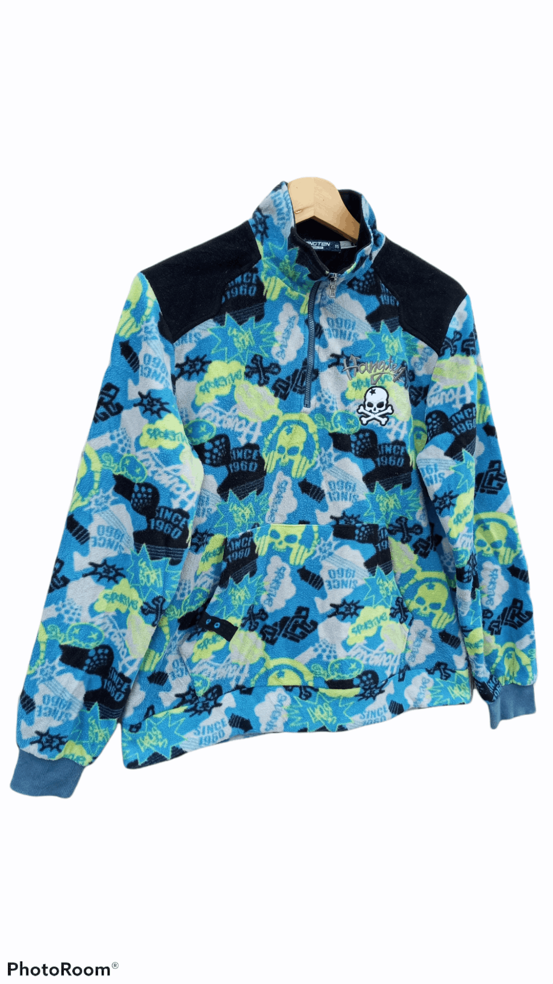 Hang Ten × Japanese Brand 🔥🔥Hang Ten Half Zip Full Print Fleece Pullover Jacket Size US M / EU 48-50 / 2 - 2 Thumbnail