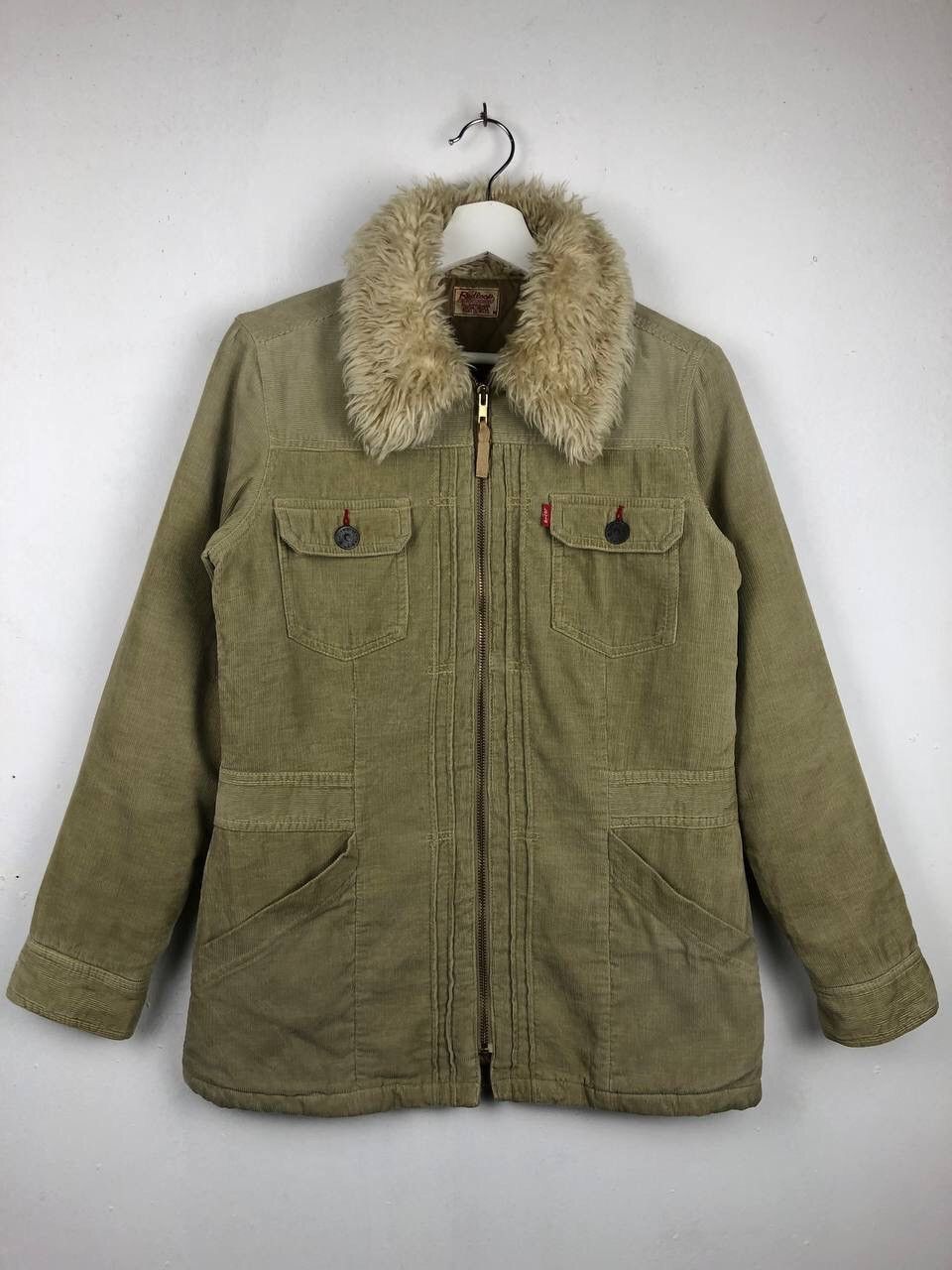 image of Vintage 90's Levis Corduroy Sherpa Mohair Jacket, Men's (Size Medium)