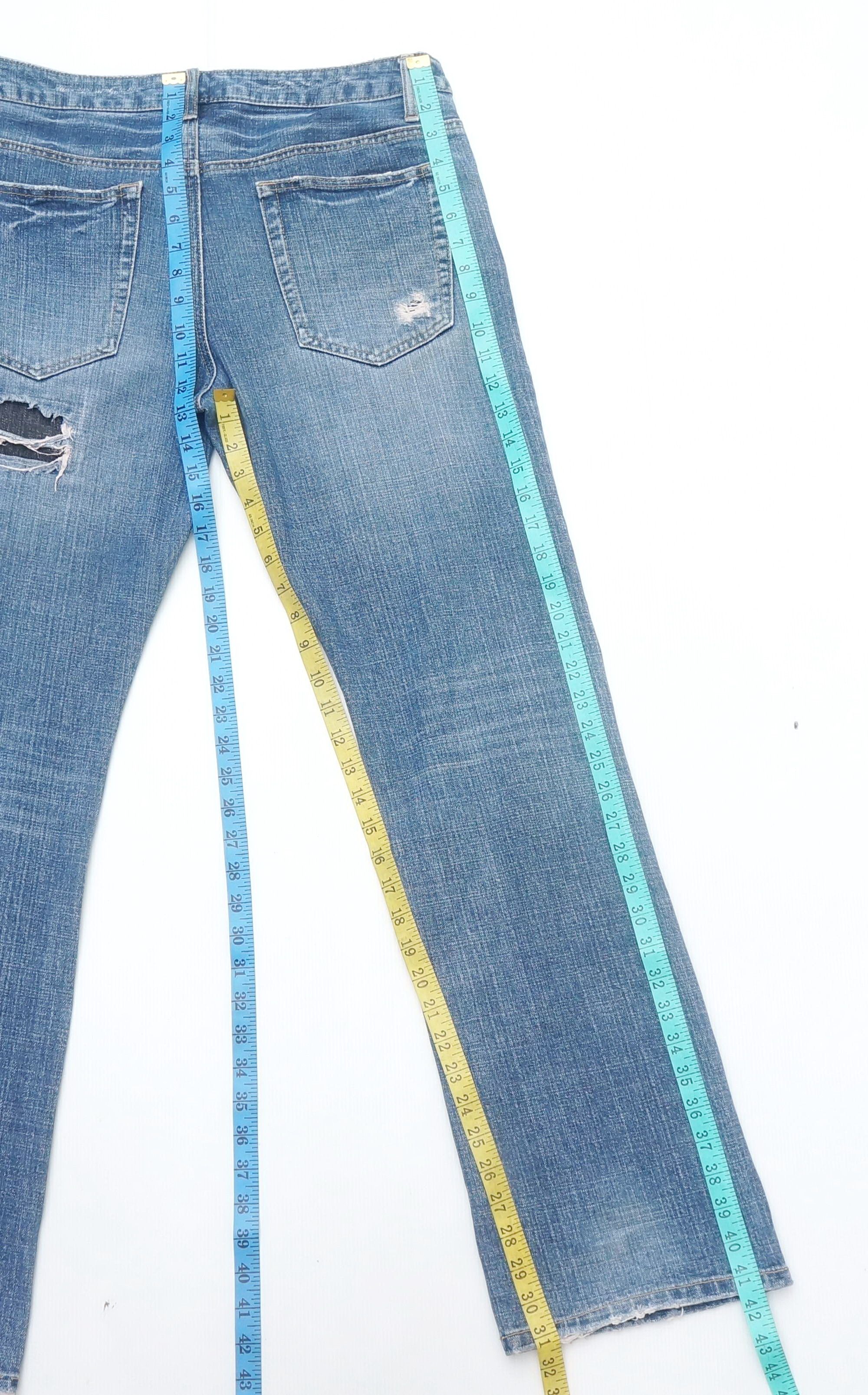 Japanese Brand Japanese Brand Ripped & Patched Flare Jeans Size US 31 - 15 Thumbnail