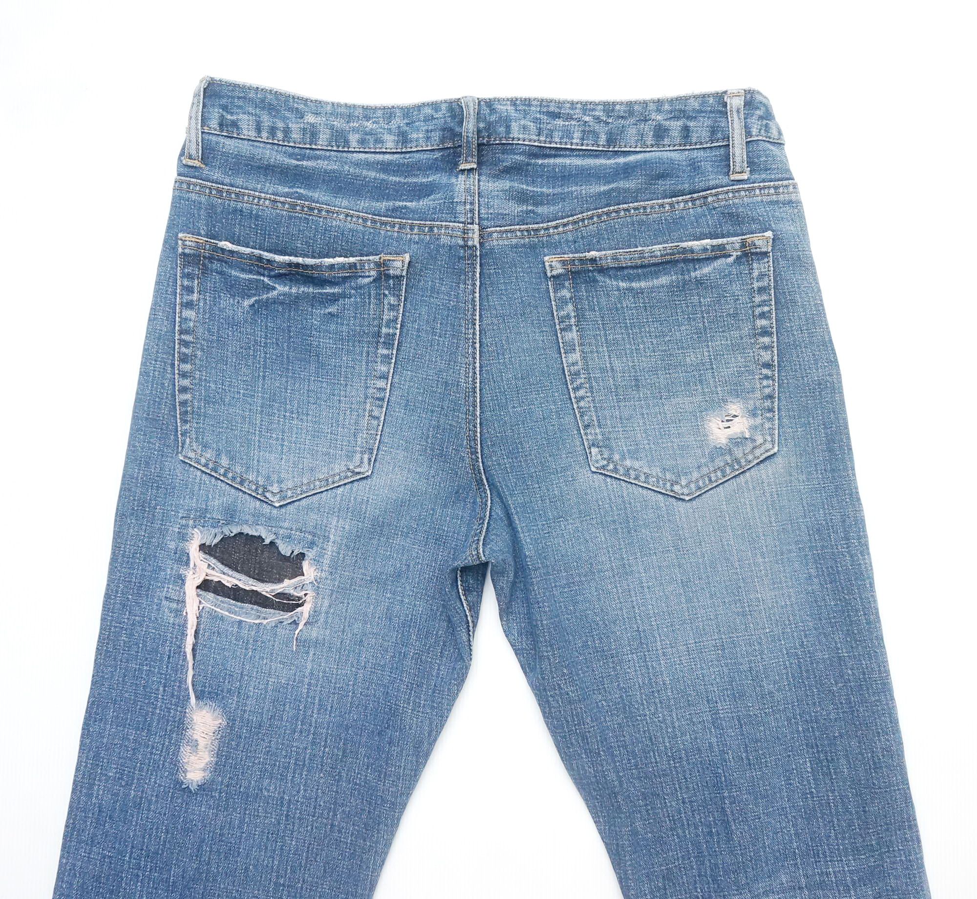 Japanese Brand Japanese Brand Ripped & Patched Flare Jeans Size US 31 - 8 Thumbnail