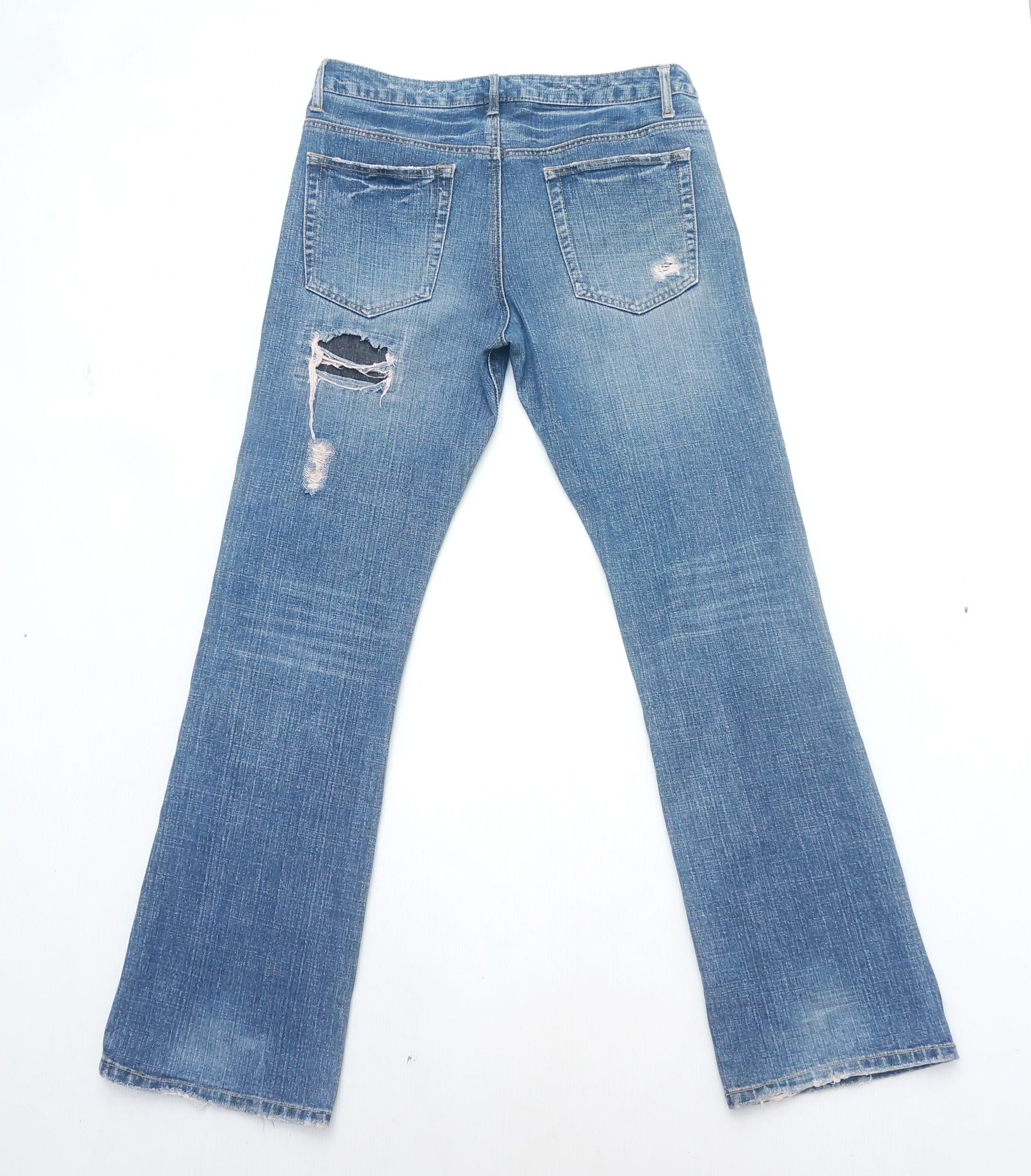 Japanese Brand Japanese Brand Ripped & Patched Flare Jeans Size US 31 - 2 Thumbnail