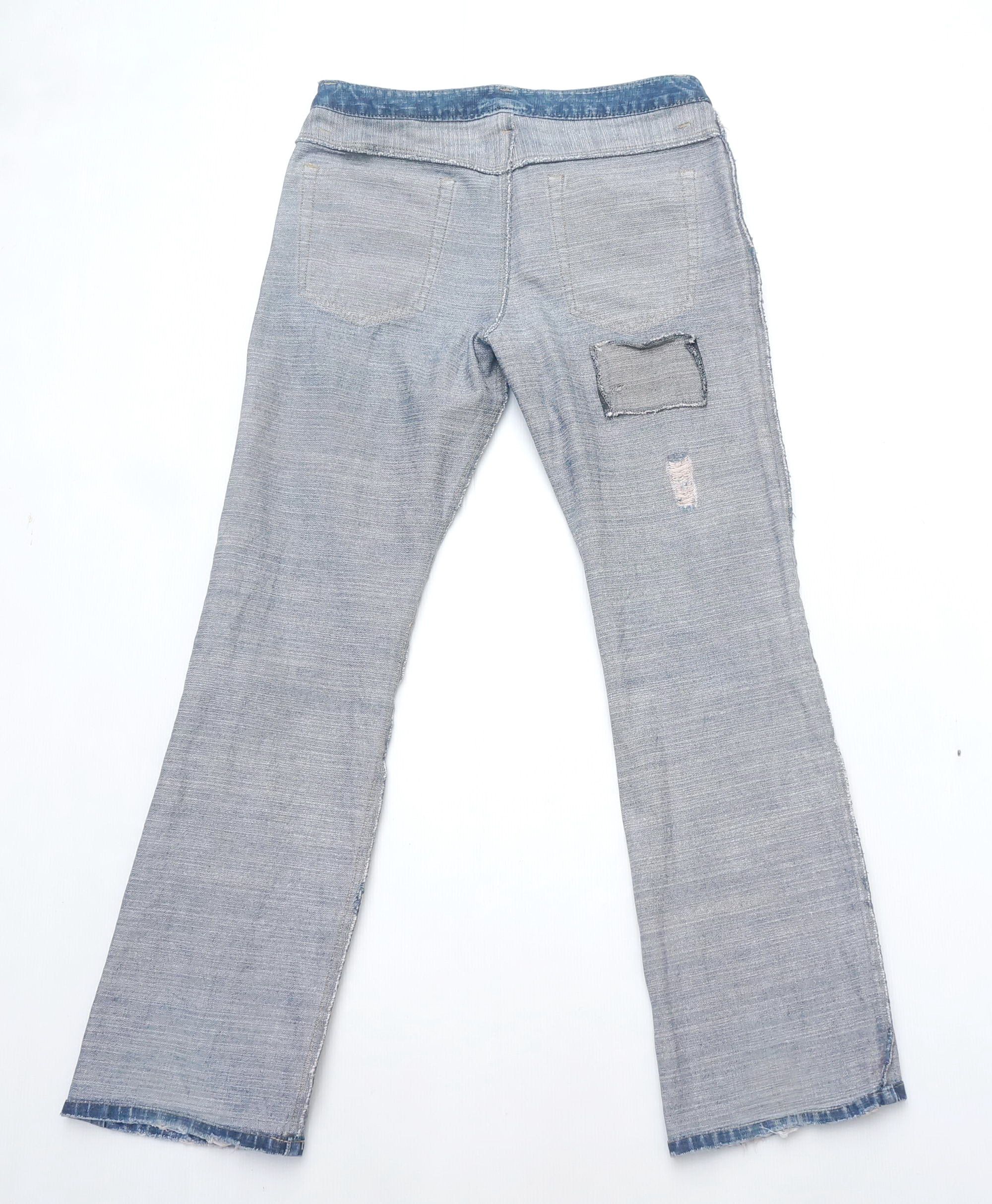 Japanese Brand Japanese Brand Ripped & Patched Flare Jeans Size US 31 - 12 Thumbnail