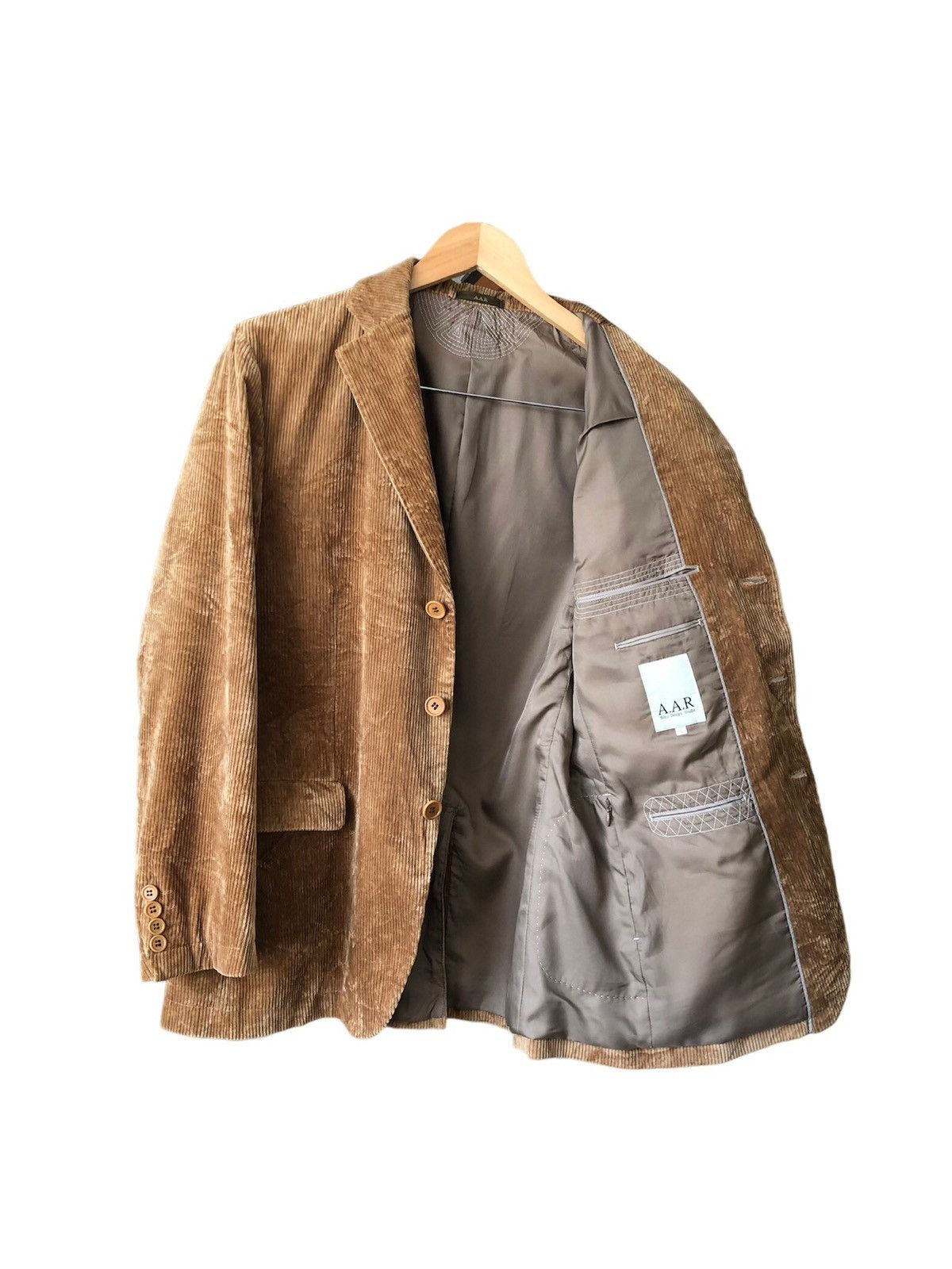 Yohji Yamamoto Vintage Yohji Yamamoto Corduroy Single Breasted Blazer Size US L / EU 52-54 / 3 - 2 Thumbnail