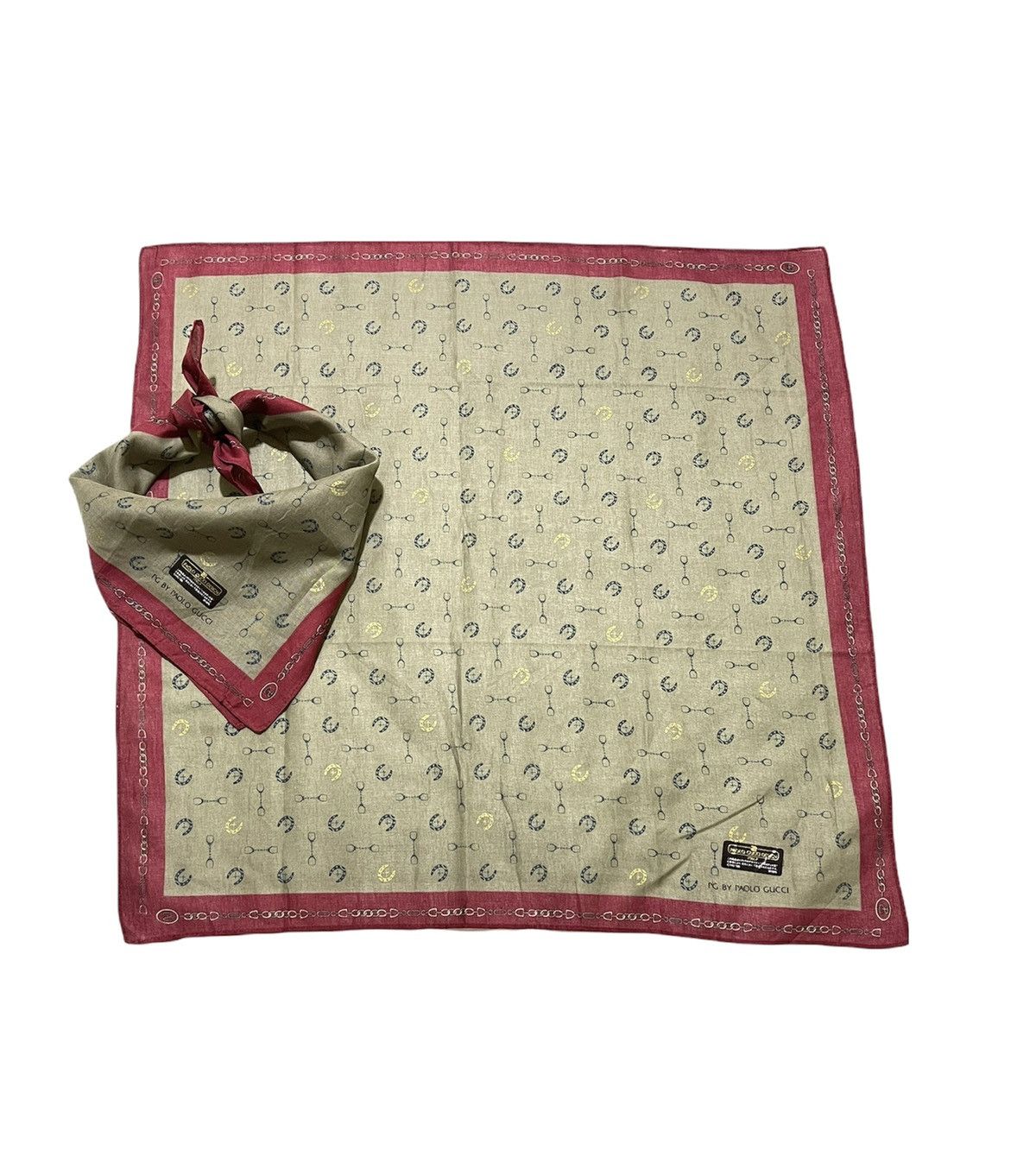 Paolo Gucci PAOLO GUCCI Handkerchief Scarf Pocketsquare Bandana Size ONE SIZE - 1 Thumbnail