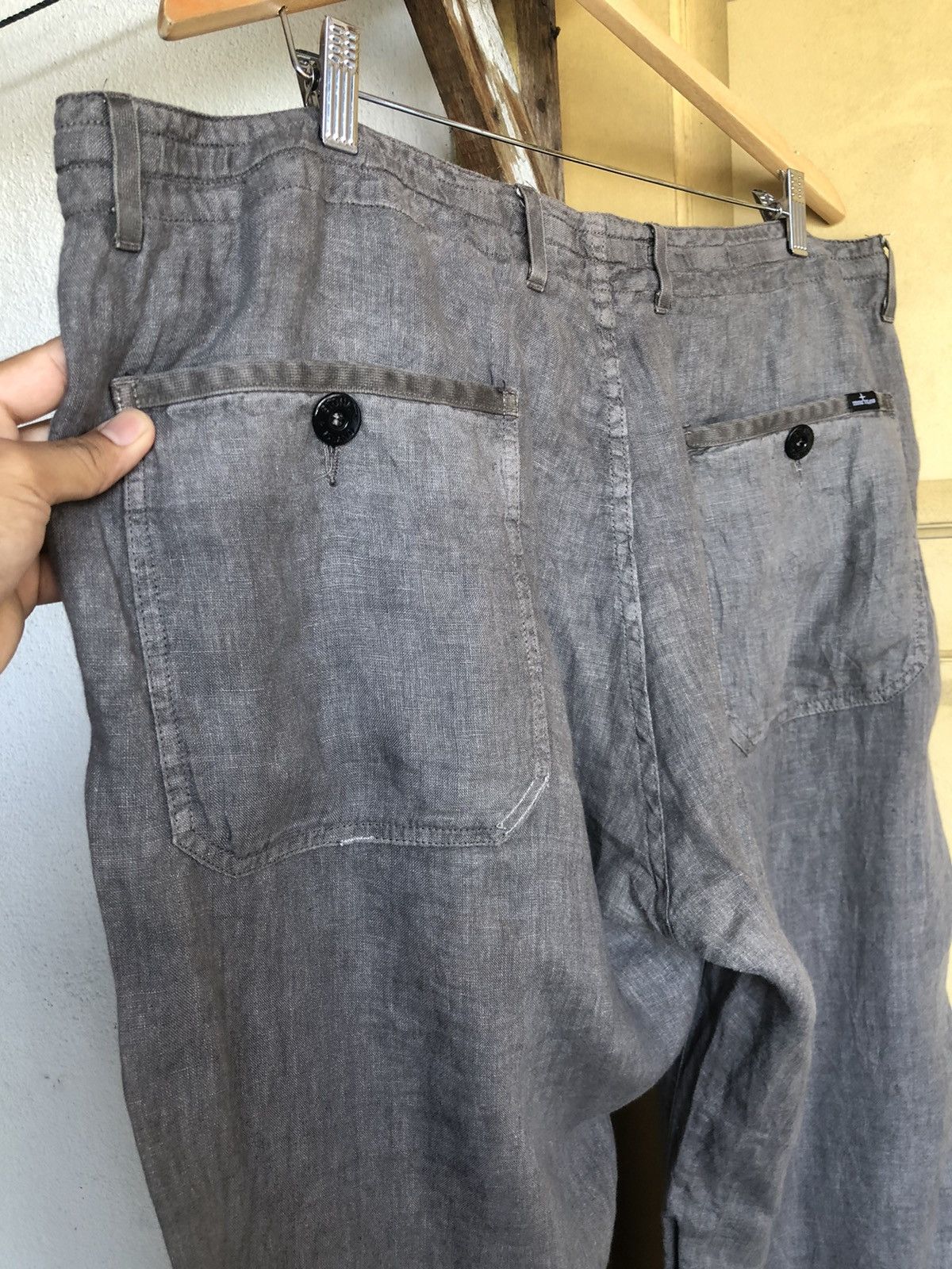 Stone Island Vintage Stone Island Linen Cropped Pants Size US 40 / EU 56 - 11 Thumbnail