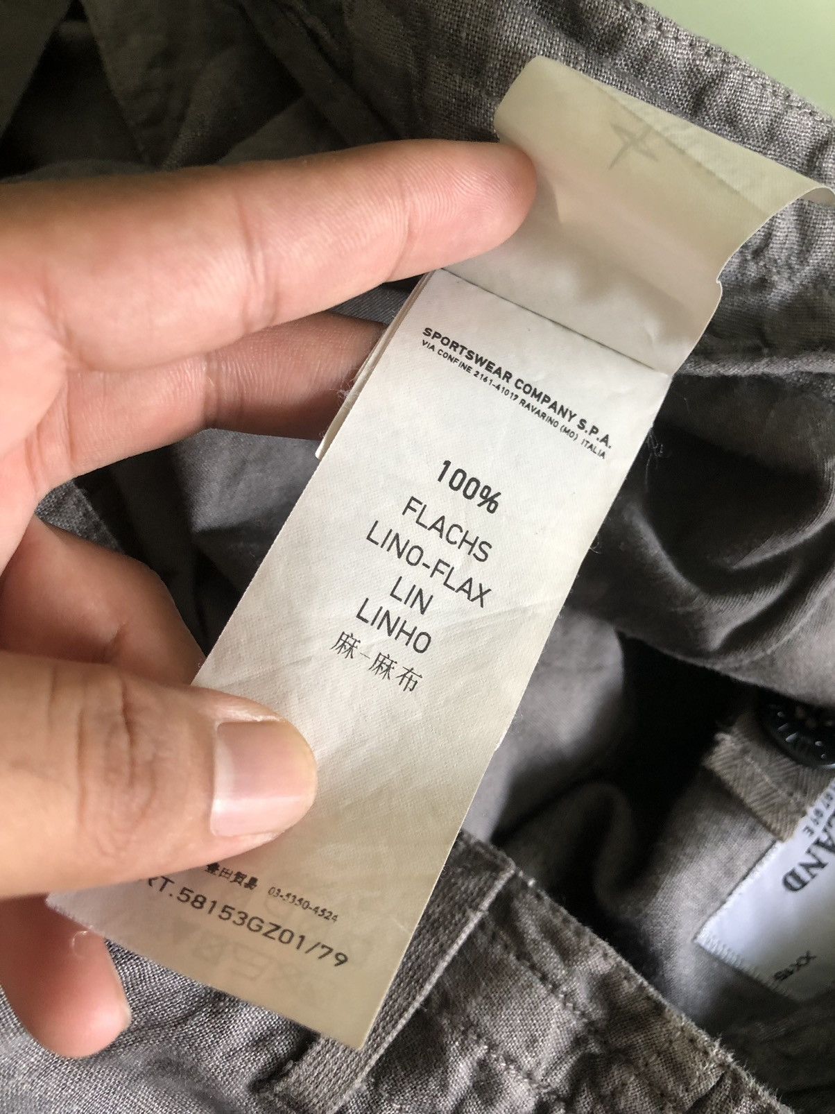 Stone Island Vintage Stone Island Linen Cropped Pants Size US 40 / EU 56 - 16 Thumbnail