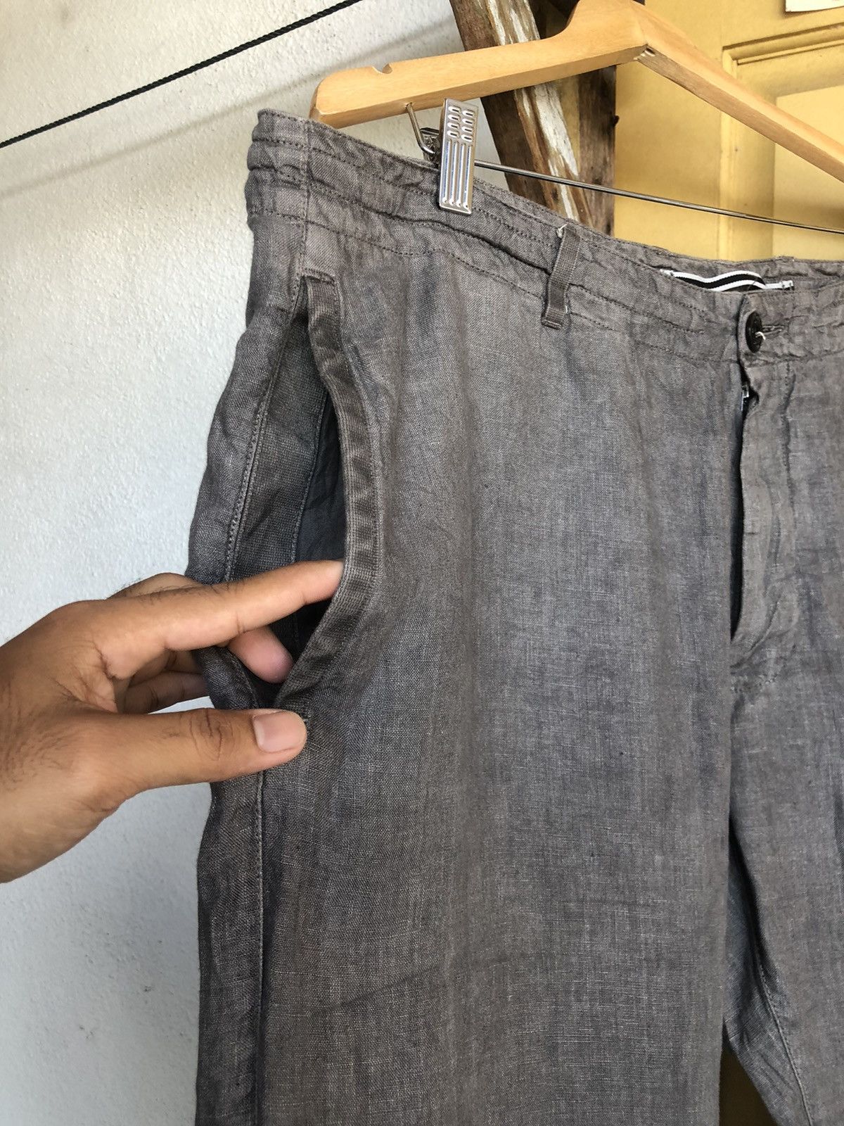Stone Island Vintage Stone Island Linen Cropped Pants Size US 40 / EU 56 - 4 Thumbnail