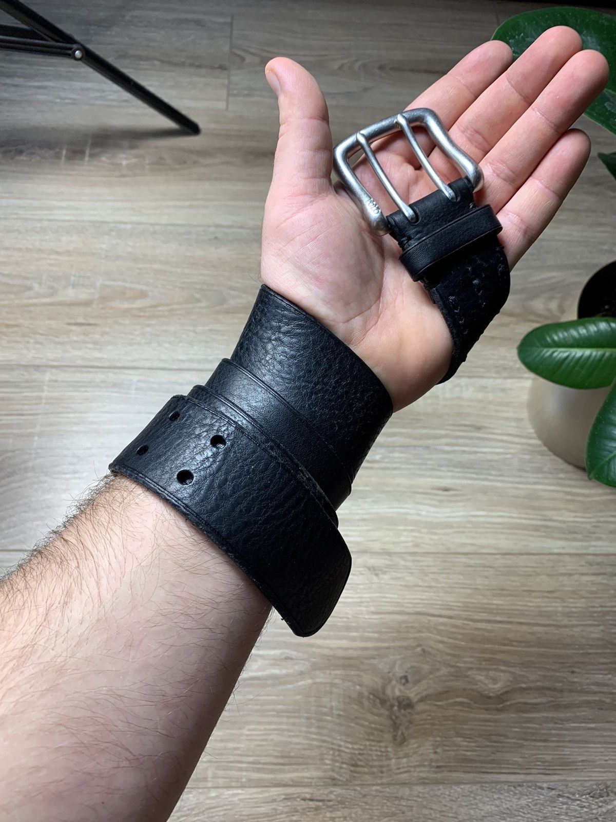Polo by ralph lauren super black soft leather belt