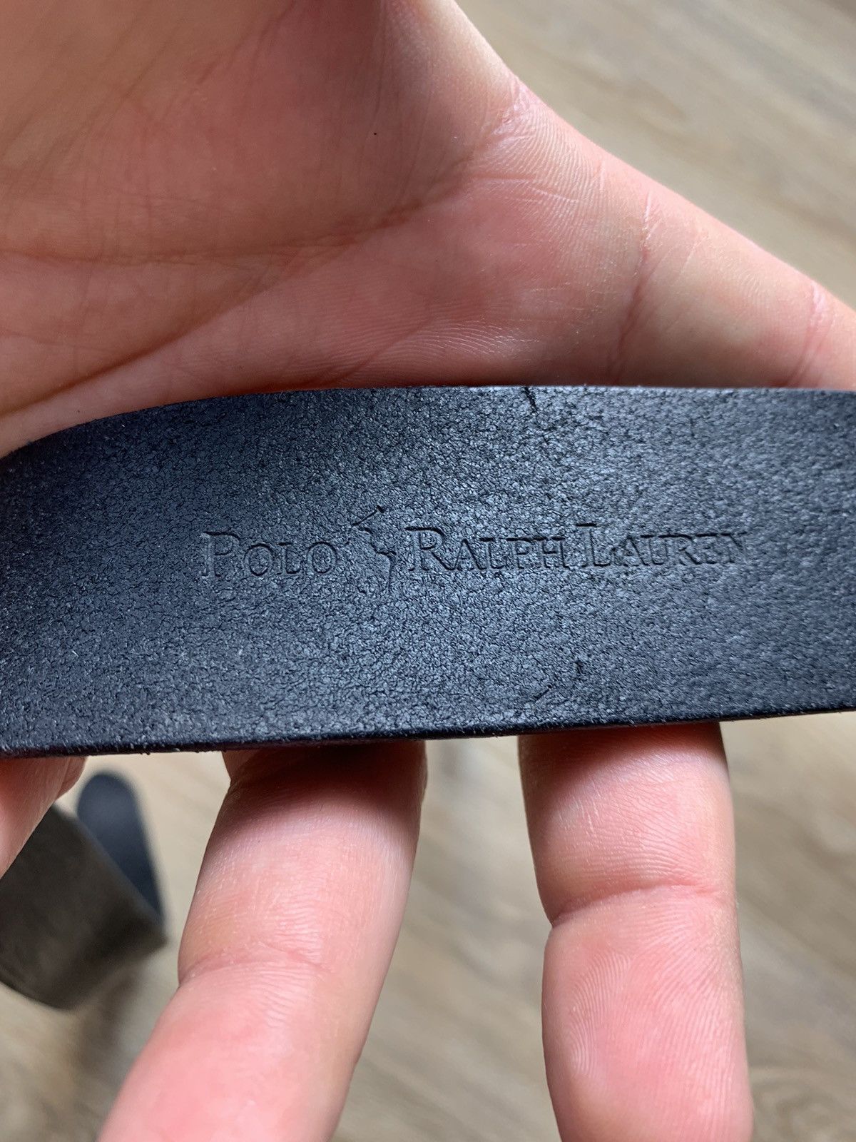 Polo by ralph lauren super black soft leather belt