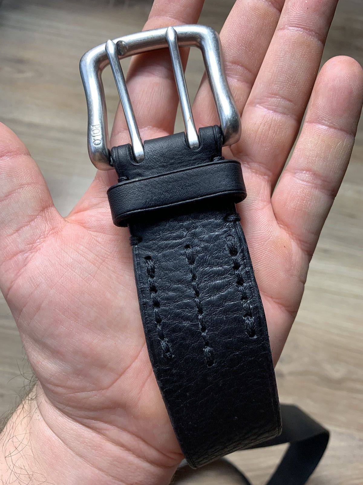 Polo by ralph lauren super black soft leather belt