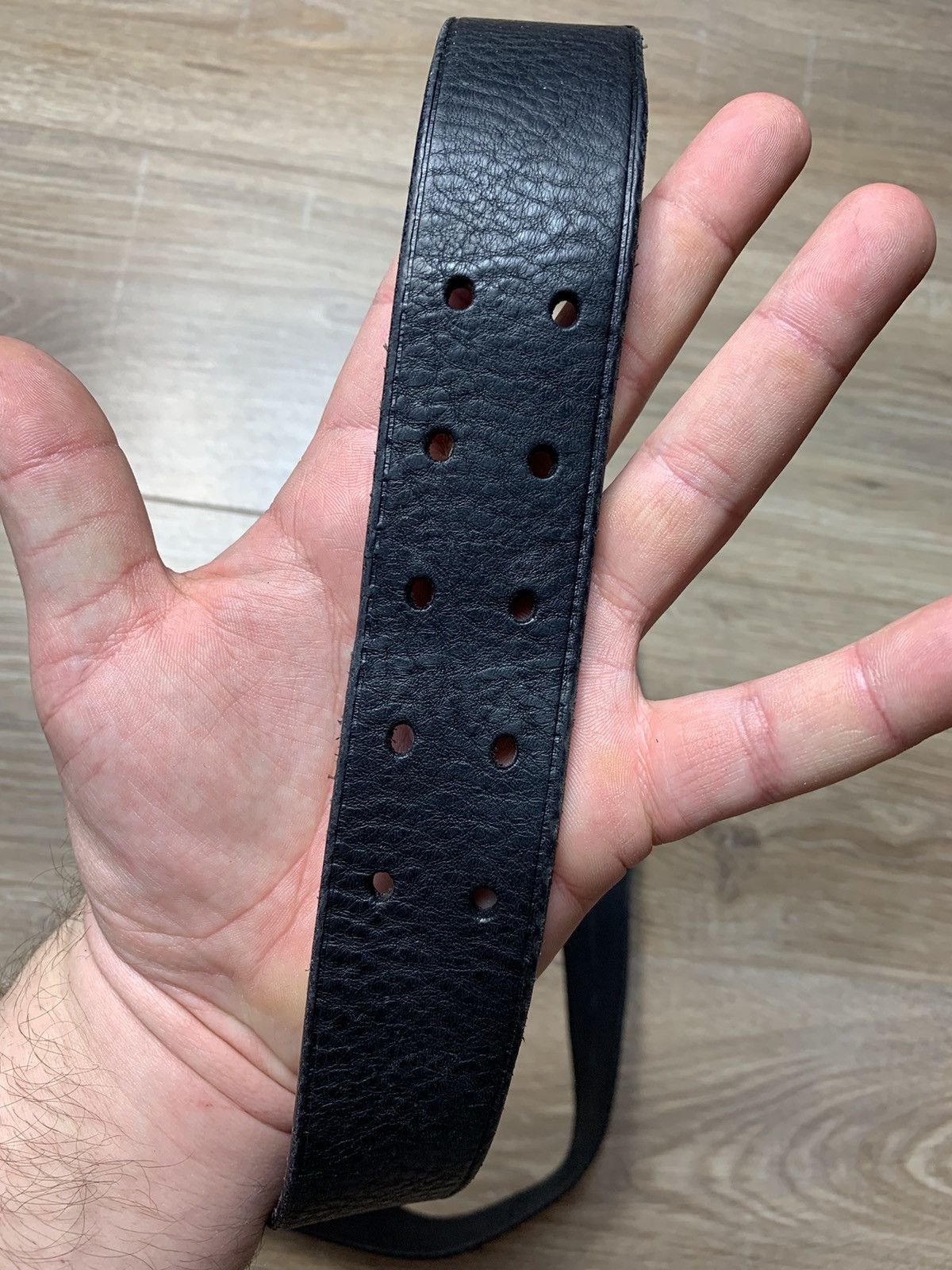 Polo by ralph lauren super black soft leather belt