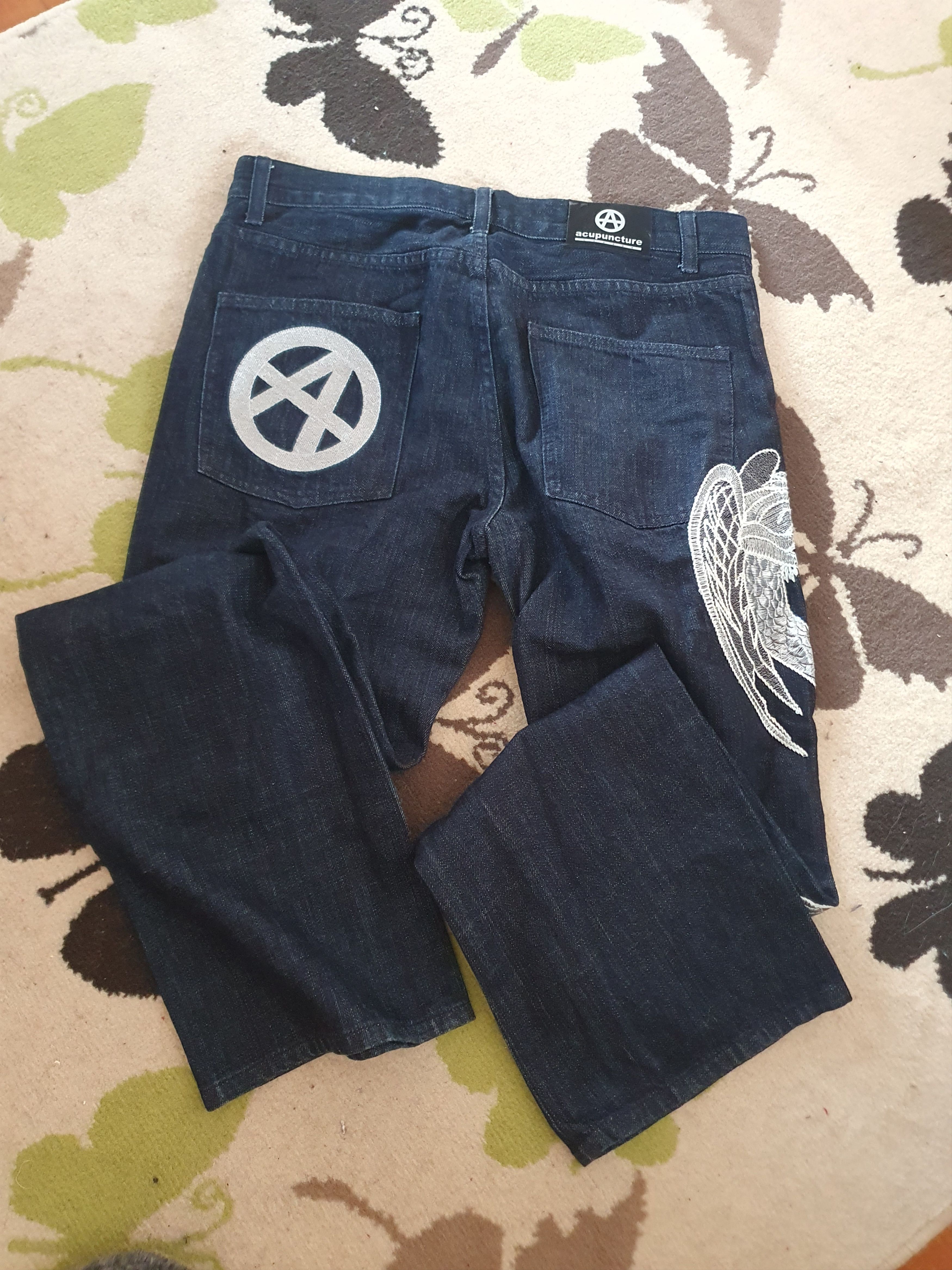 Acupuncture Acupuncture London Dragon Embroidery Vtg Y2K jeans sz 32 Size US 32 / EU 48 - 16 Thumbnail