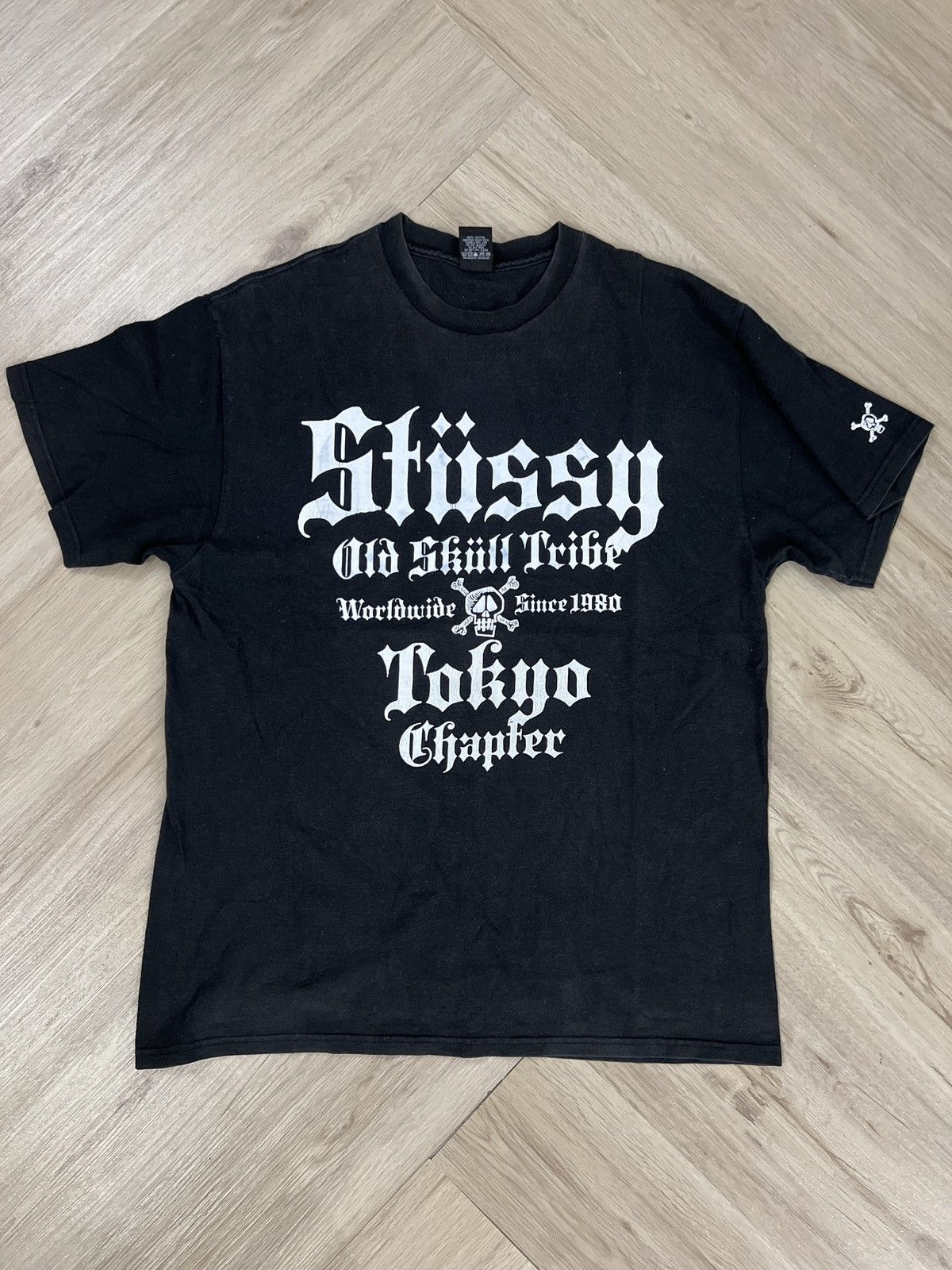 Stussy × Vintage Vtg Stussy Skull Tribe Tokyo Chapter Shirt