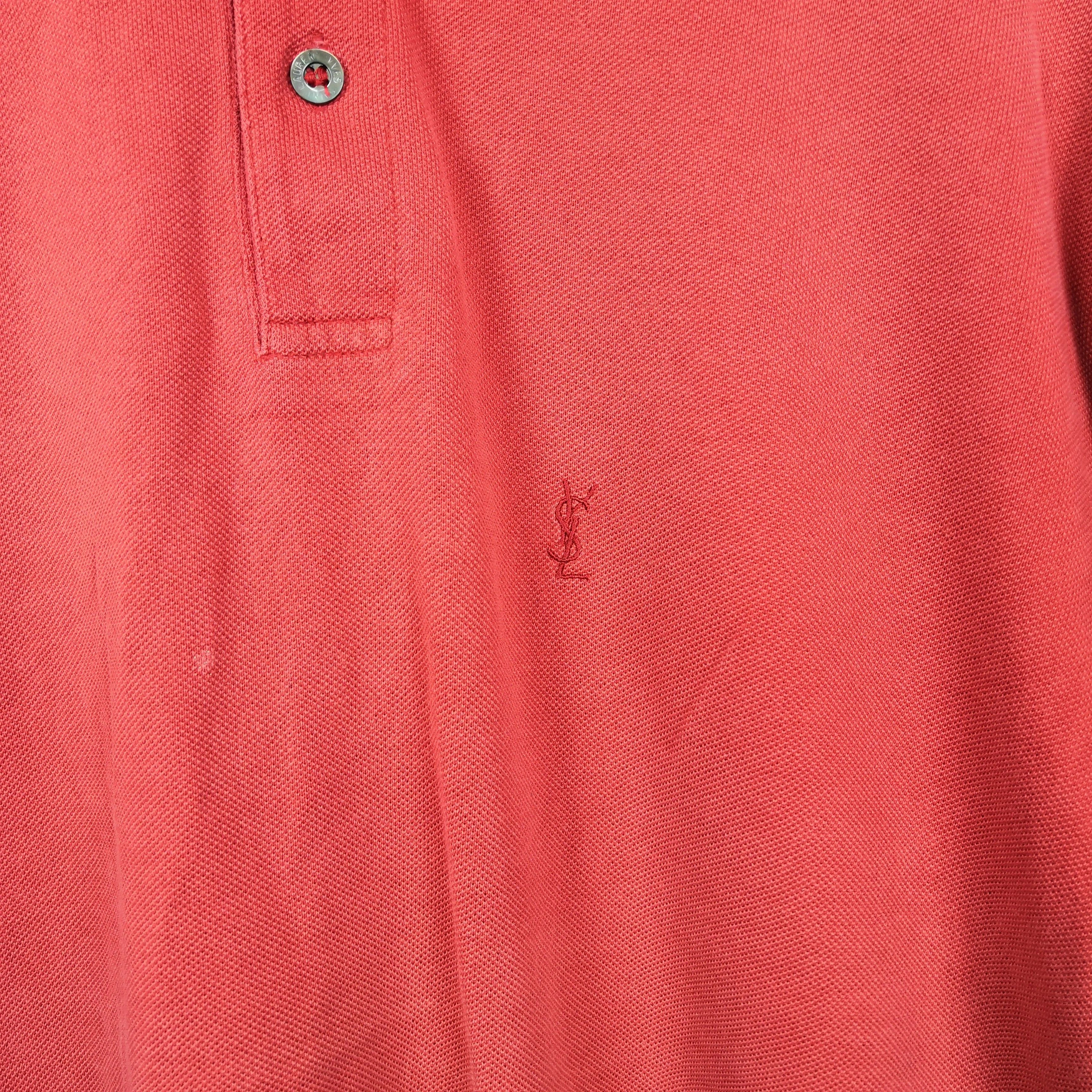 Vintage Vintage Yves Saint Laurent T-Shirt YSL Polo's Tees Size US L / EU 52-54 / 3 - 3 Thumbnail