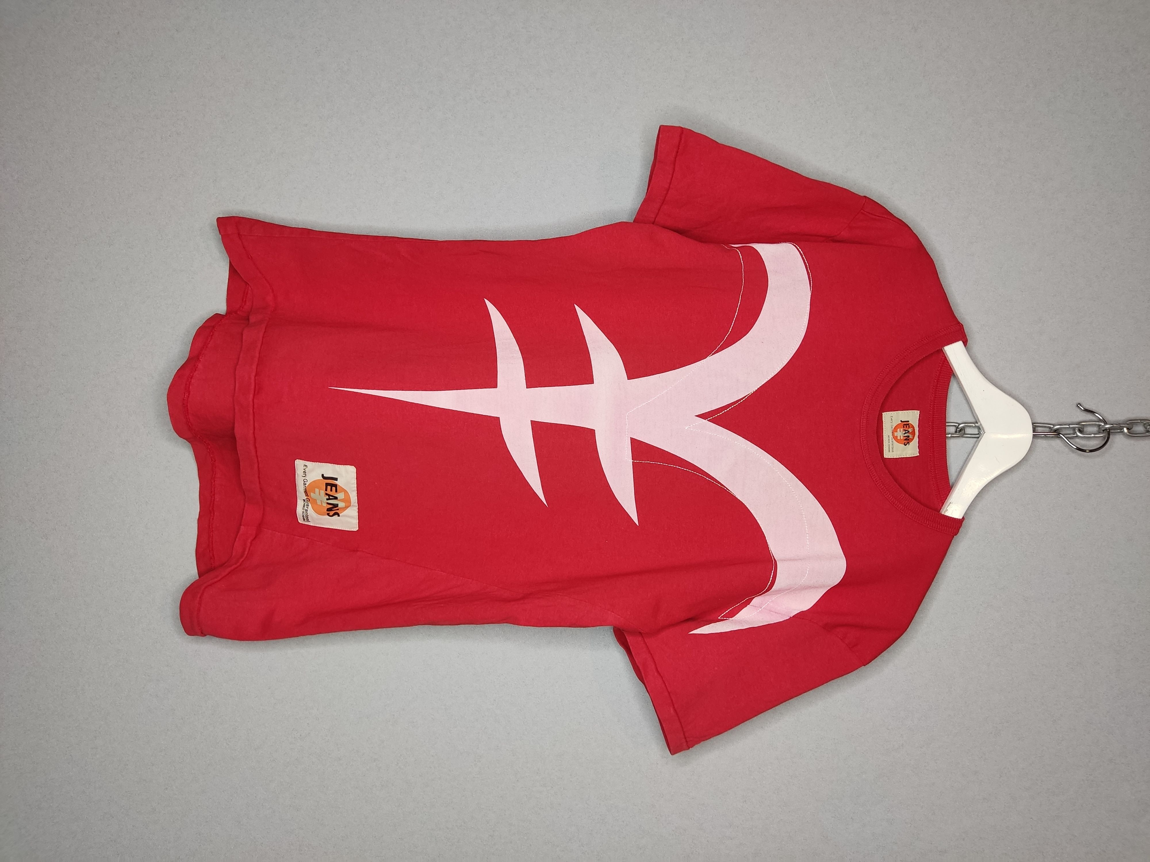 image of ¥En Jeans Michiko Koshino Japanese Designer Tee in Red, Men's (Size XL)