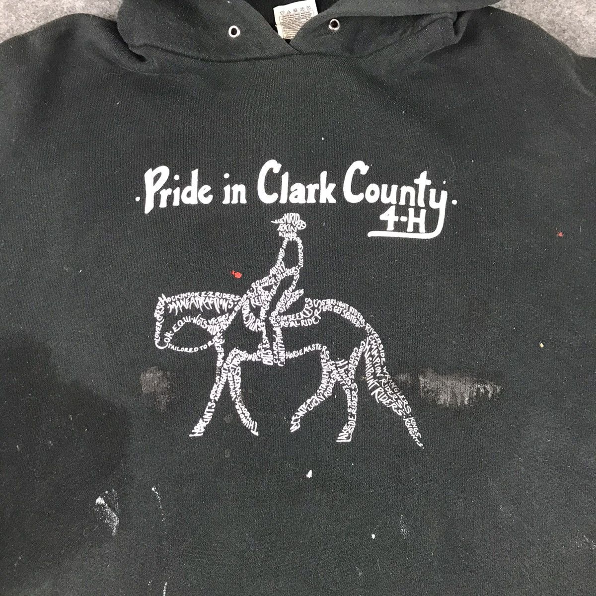 Vintage 🔥distressed painting hoodie Pride in Clark County🔥 Size US XXL / EU 58 / 5 - 4 Thumbnail