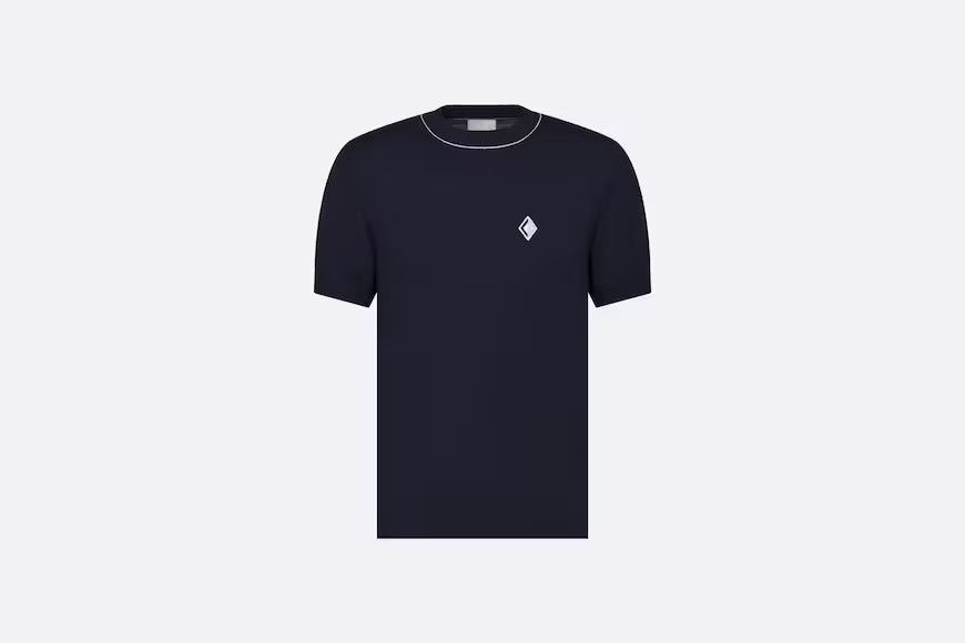 CD DIAMOND REGULAR-FIT SHORT-SLEEVED SWEATER