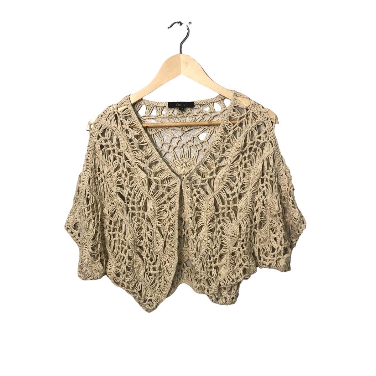 Aran Isles Knitwear Vintage & By P & D Knitwear Cardigan Crop Top Size S / US 4 / IT 40 - 1 Thumbnail