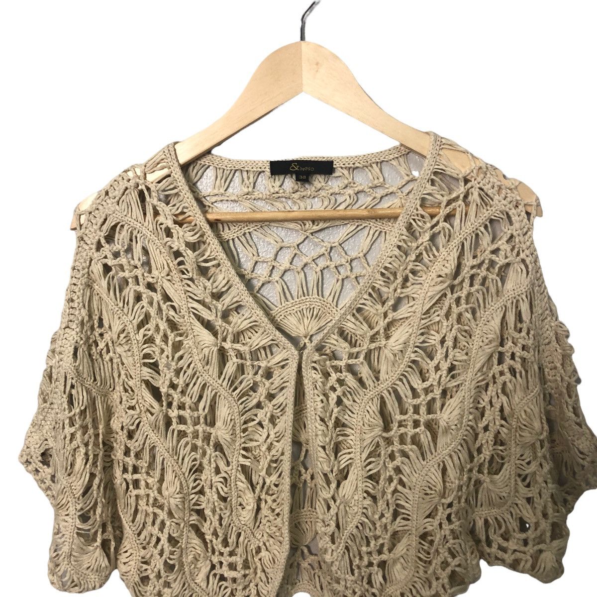 Aran Isles Knitwear Vintage & By P & D Knitwear Cardigan Crop Top Size S / US 4 / IT 40 - 2 Thumbnail