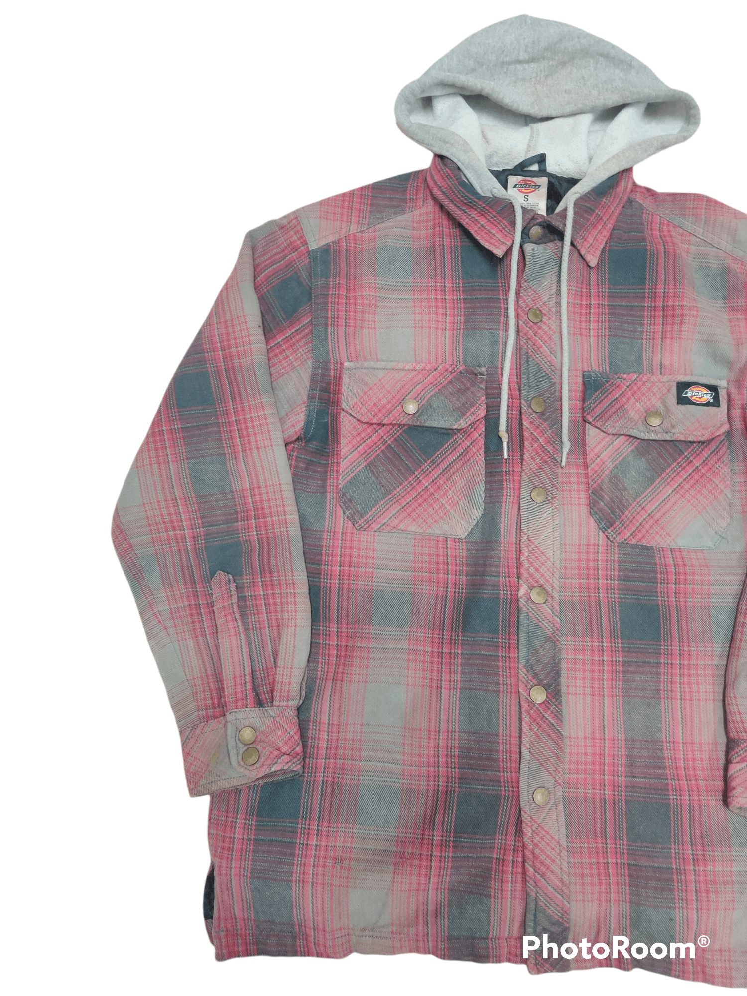 Dickies Vintage Dickies Shadow Plaid Hoodie Shirt Jacket Size US S / EU 44-46 / 1 - 3 Thumbnail