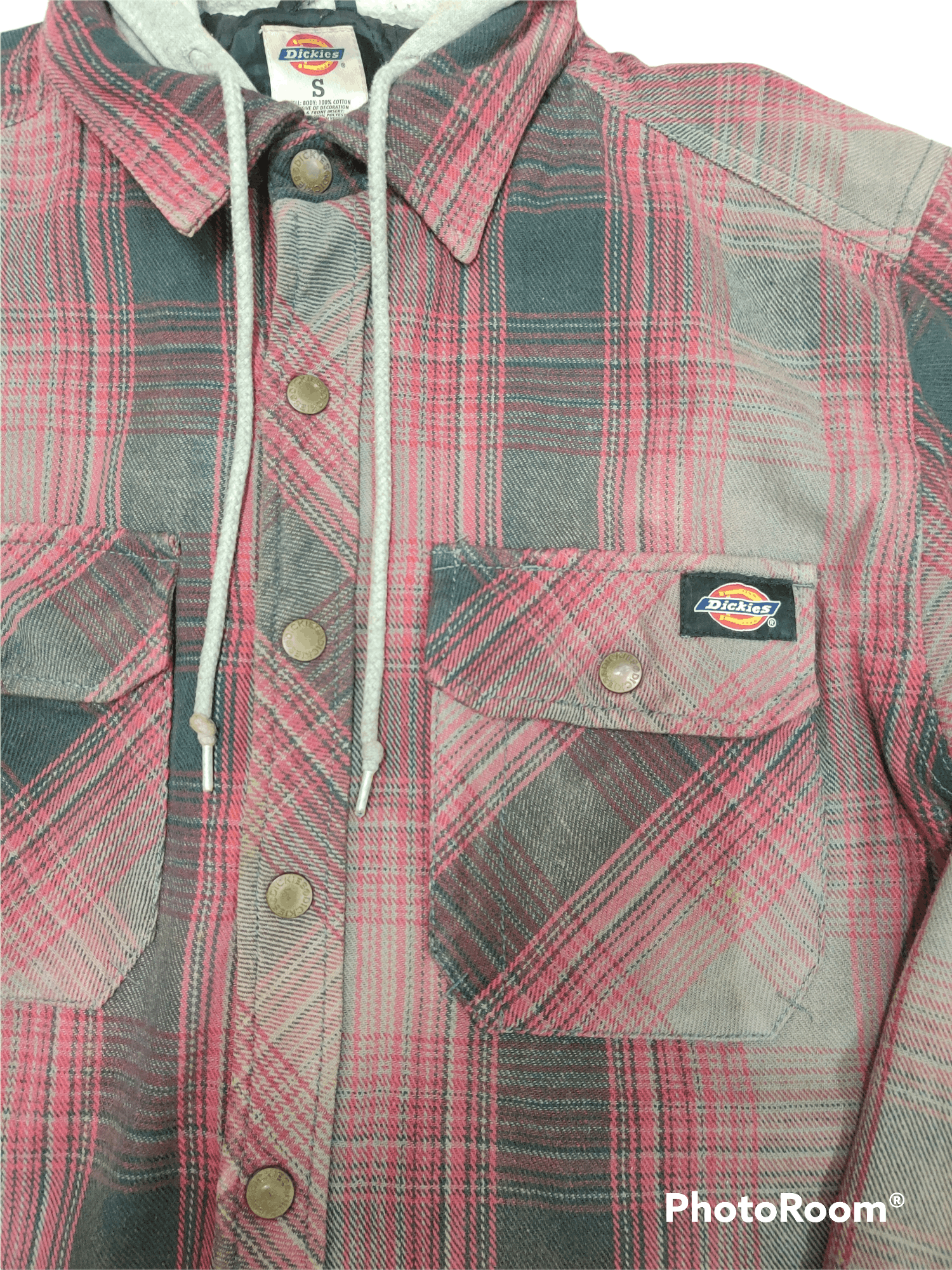 Dickies Vintage Dickies Shadow Plaid Hoodie Shirt Jacket Size US S / EU 44-46 / 1 - 5 Thumbnail