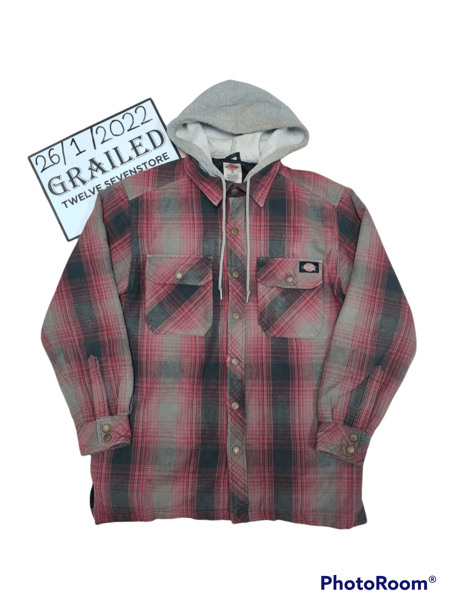 Dickies Vintage Dickies Shadow Plaid Hoodie Shirt Jacket Size US S / EU 44-46 / 1 - 1 Thumbnail
