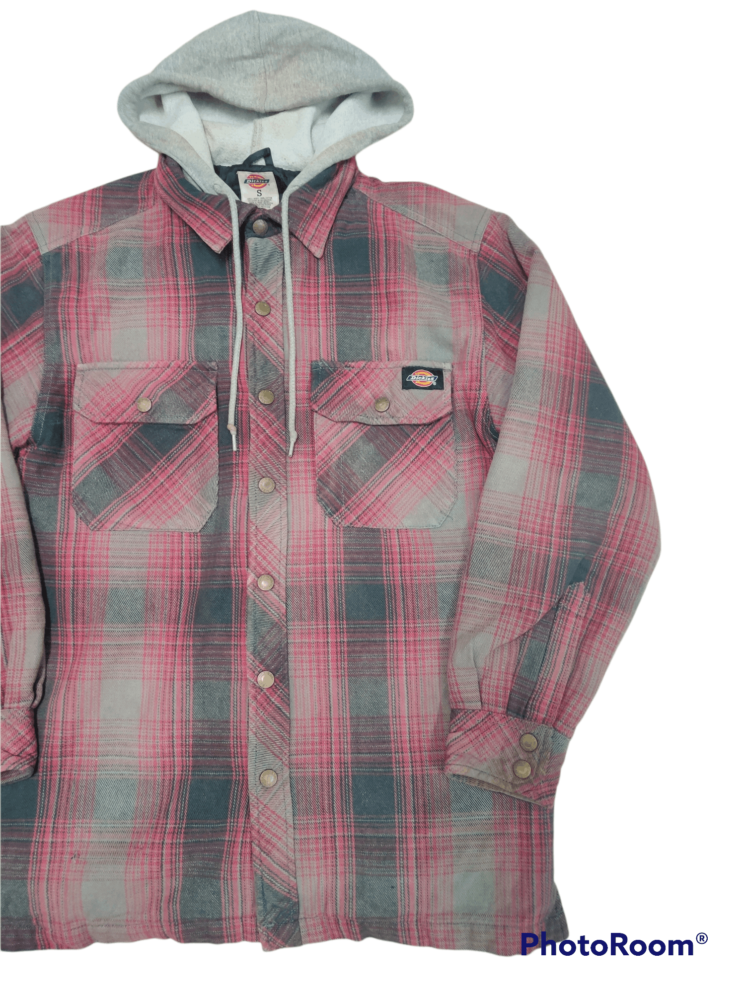 Dickies Vintage Dickies Shadow Plaid Hoodie Shirt Jacket Size US S / EU 44-46 / 1 - 2 Thumbnail