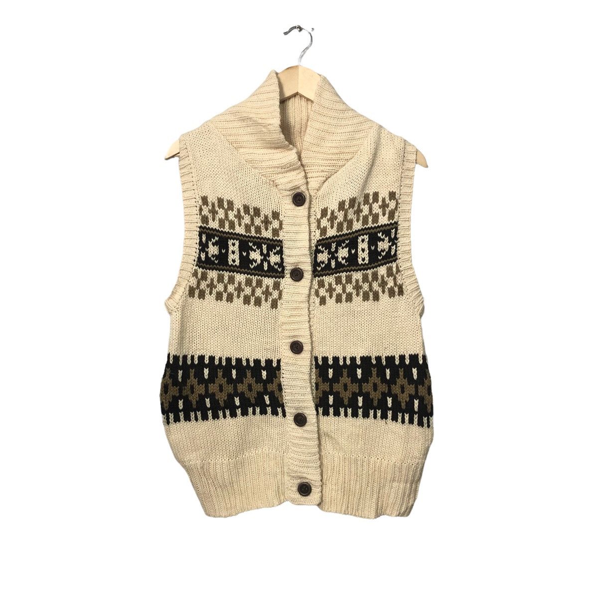 Aran Isles Knitwear Vintage Heart Market Button Ups Knitwear Vest Size US S / EU 44-46 / 1 - 1 Thumbnail