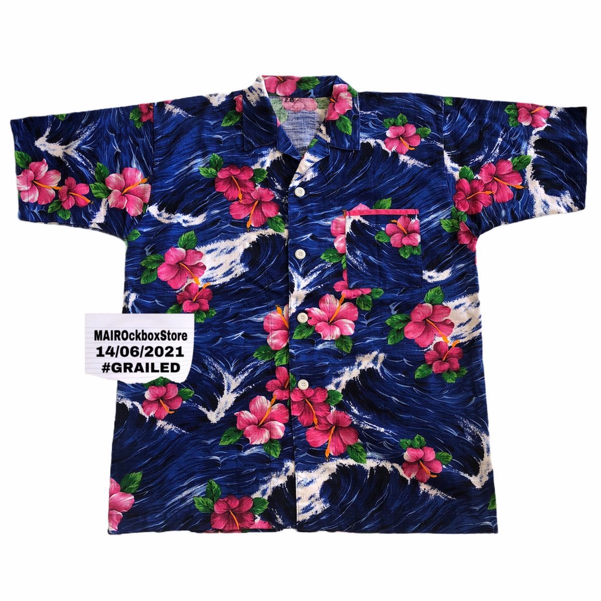 Batik Bay Vintage Hawaiian Shirt Cotton Barkcloth Big Size Size US XXL / EU 58 / 5 - 1 Thumbnail