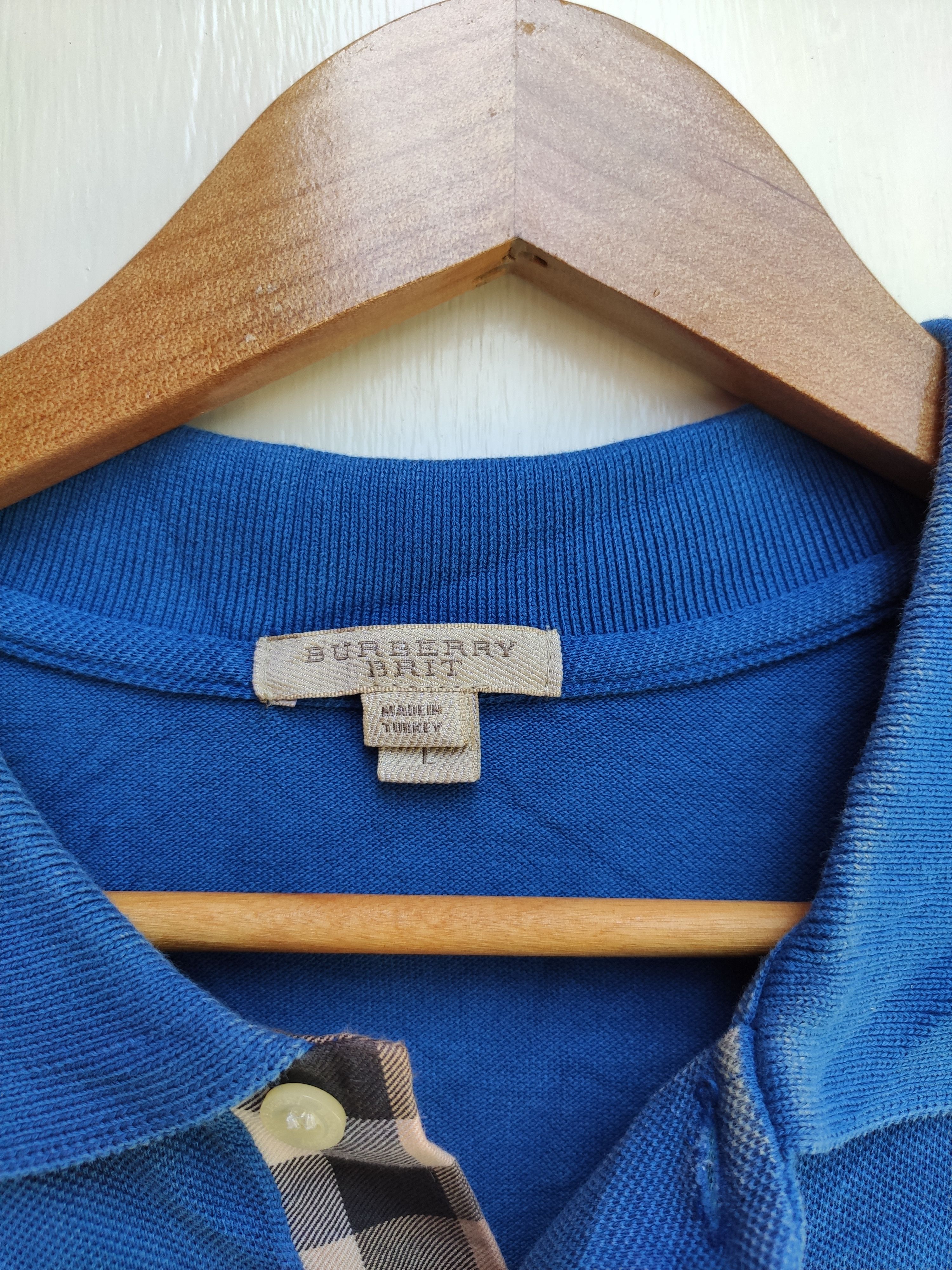 Burberry 🔥 Burberry nova check polo tee small logo embroidery Size US L / EU 52-54 / 3 - 5 Thumbnail