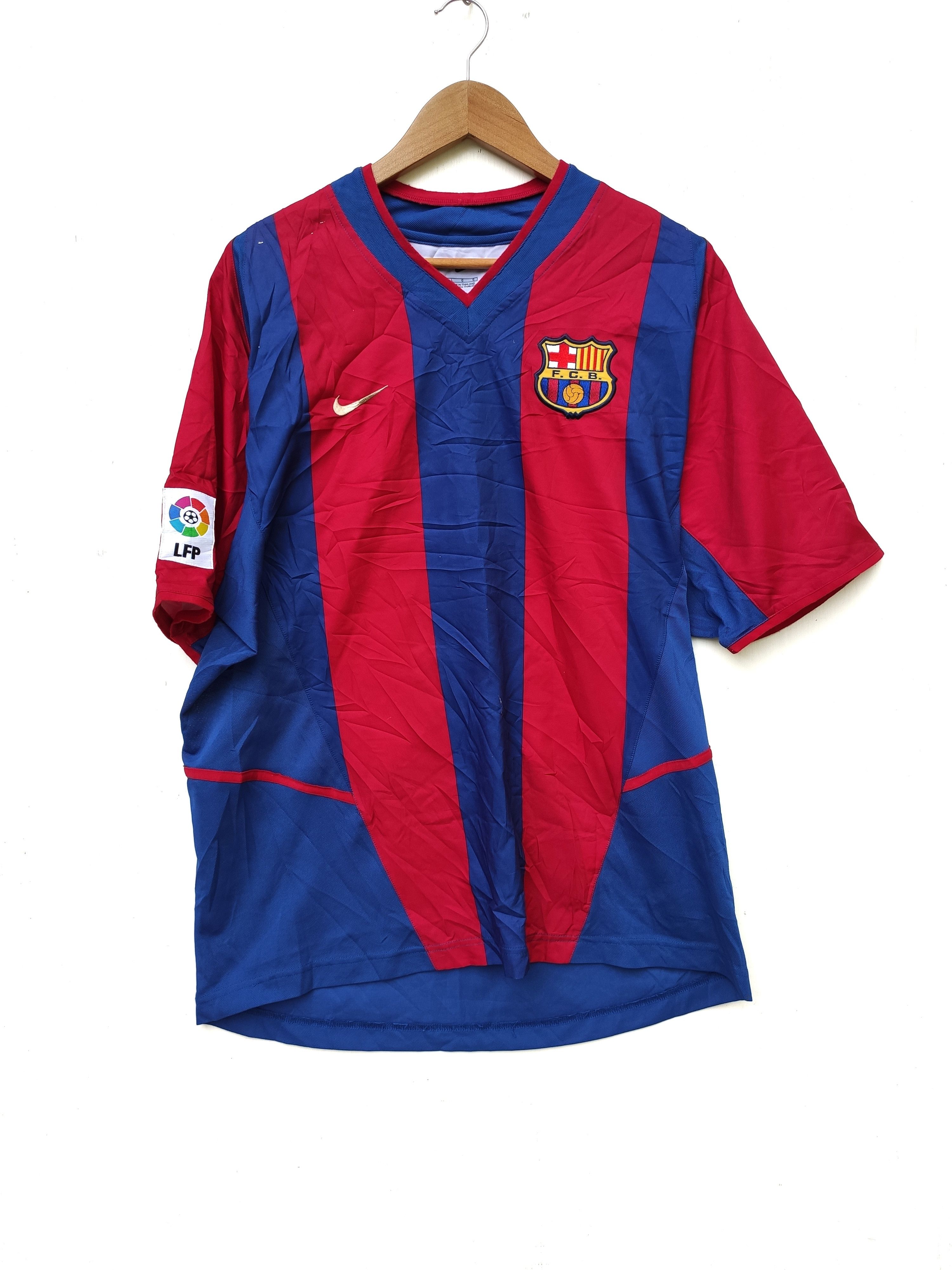 Maillot Domicile FC Barcelone 2001/2002 - Kluivert #9 - Signé - Taille XL