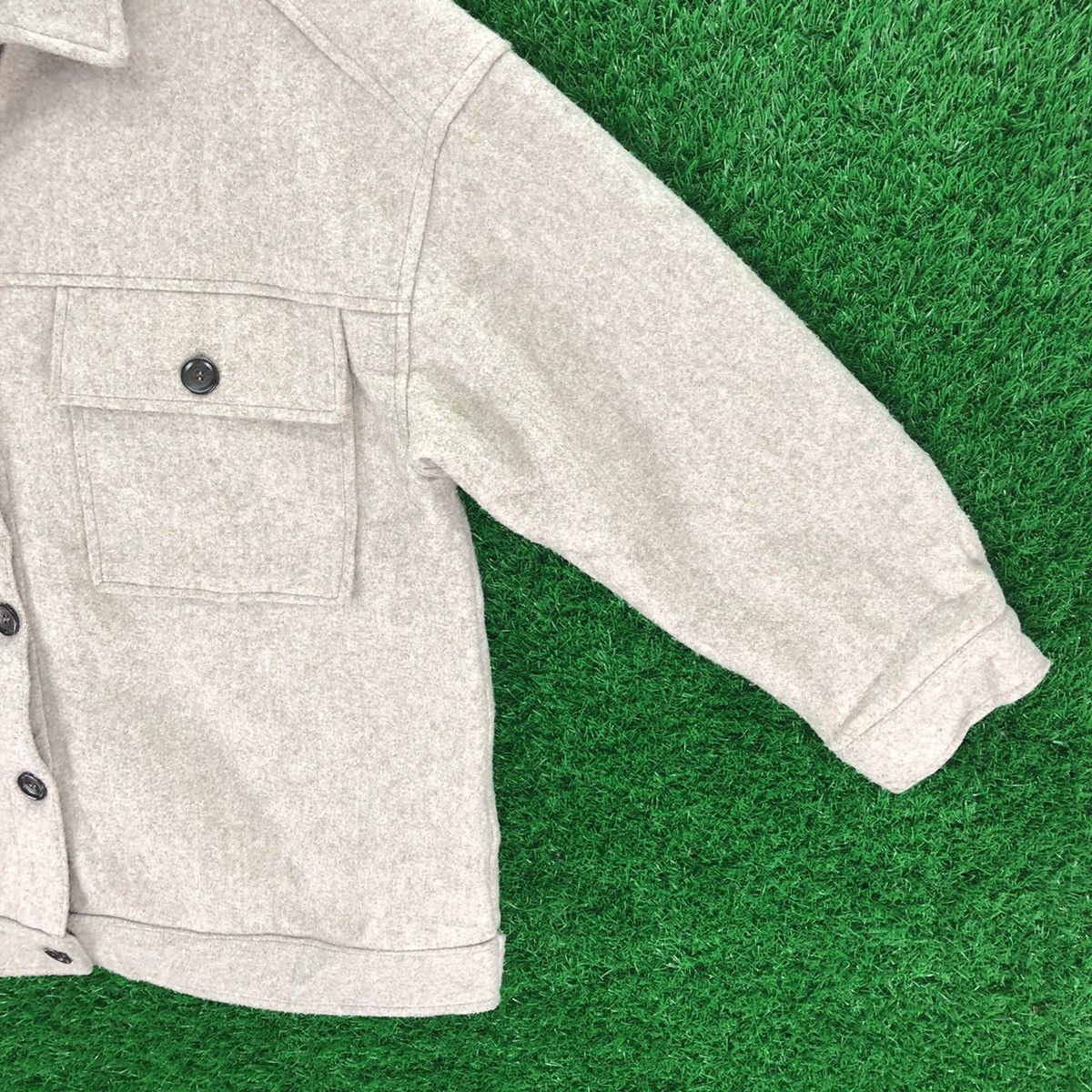 Japanese Brand Vintage Wool Shirts Baggy Style Double Pocket Button Up Size US XL / EU 56 / 4 - 7 Thumbnail