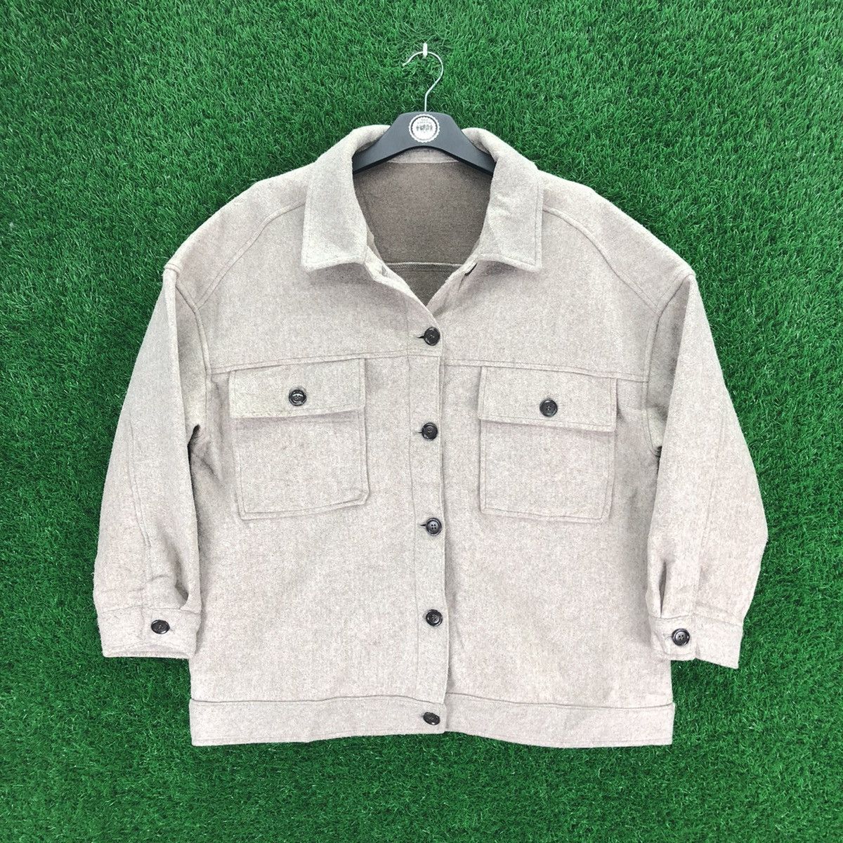 Japanese Brand Vintage Wool Shirts Baggy Style Double Pocket Button Up Size US XL / EU 56 / 4 - 1 Thumbnail